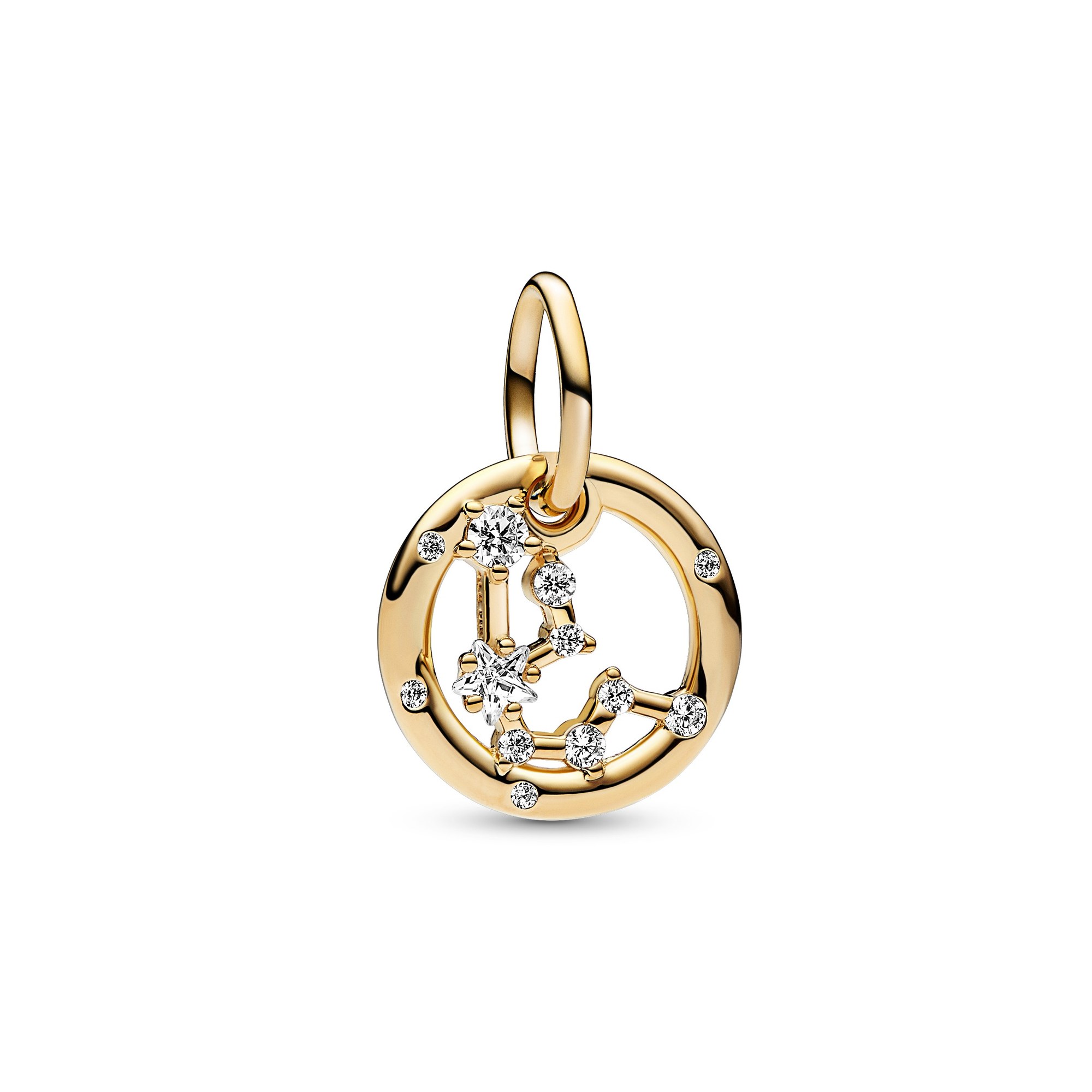 Pandora Sternzeichen Wassermann Charm-Anhänger - Gelbgold Vergoldung - Zirkonia