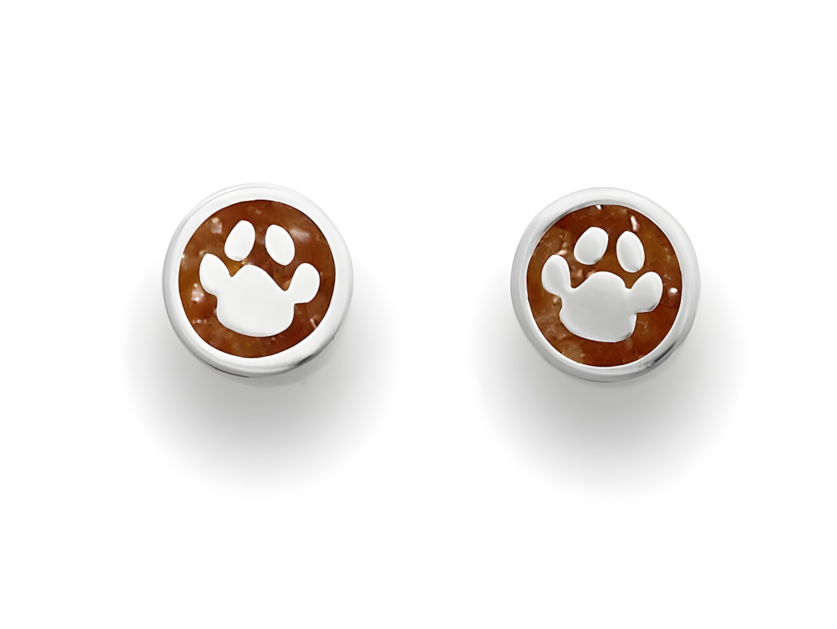 DUR Schmuck O5120 bietet stilvolle Sterling Silber Ohrstecker in Form von Pfoten mit Bernstein. Sie sind elegant, modern und ein besonderes Accessoire für Tierliebhaber.