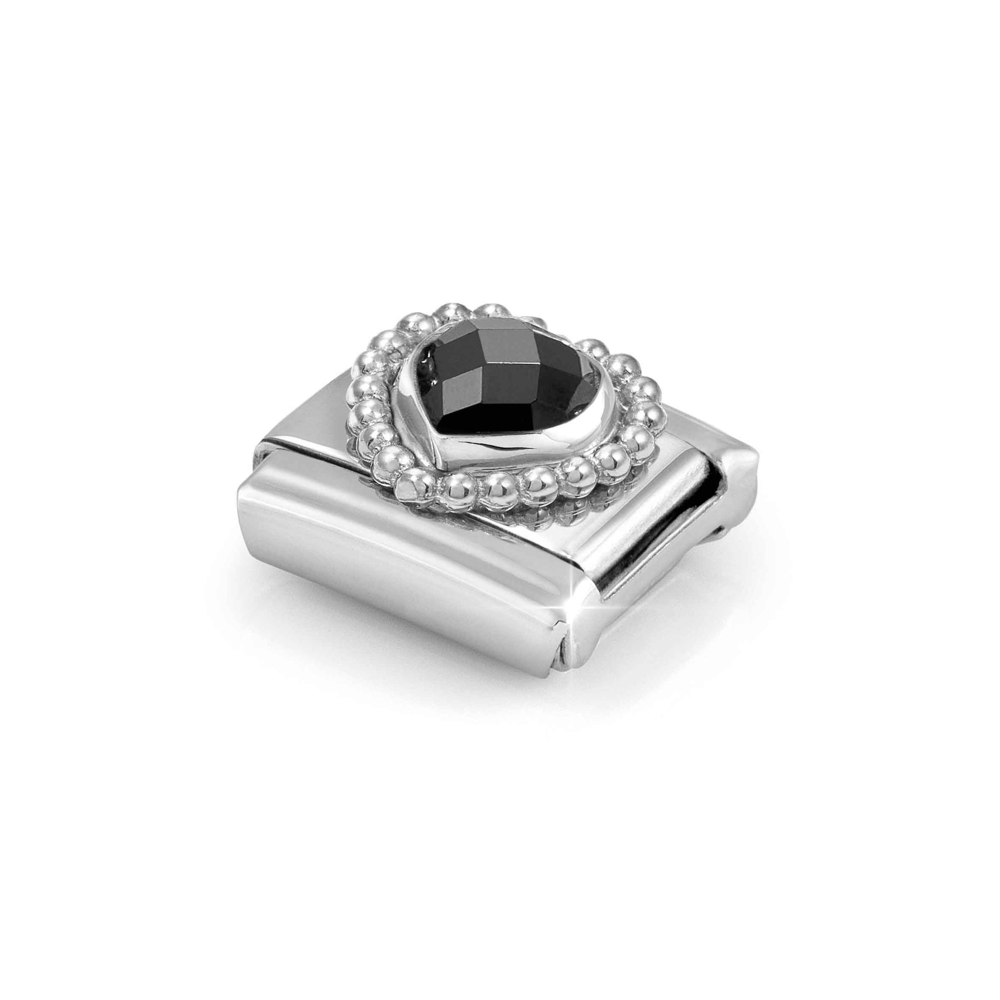 Nomination Composable Classic Charm Herz Kugelfassung schwarz - Edelstahl, Sterling Silber, Zirkonia – Ansicht 4