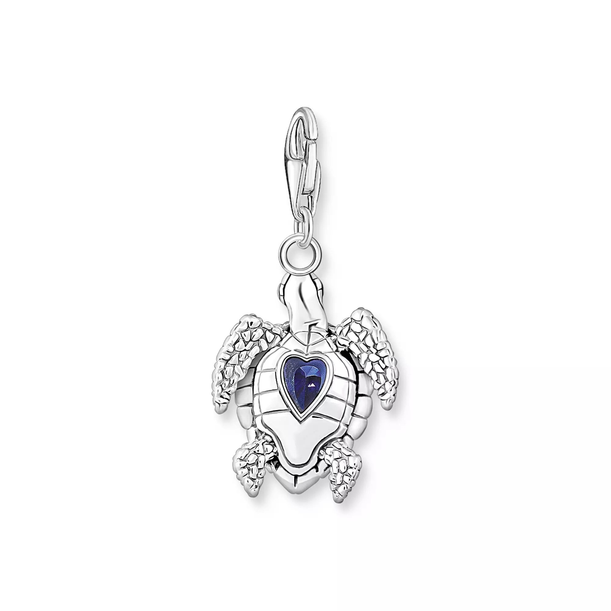 Thomas Sabo charm Schildkröte - Sterling Silber geschw. - Glas-Keramik Stein – Ansicht 3