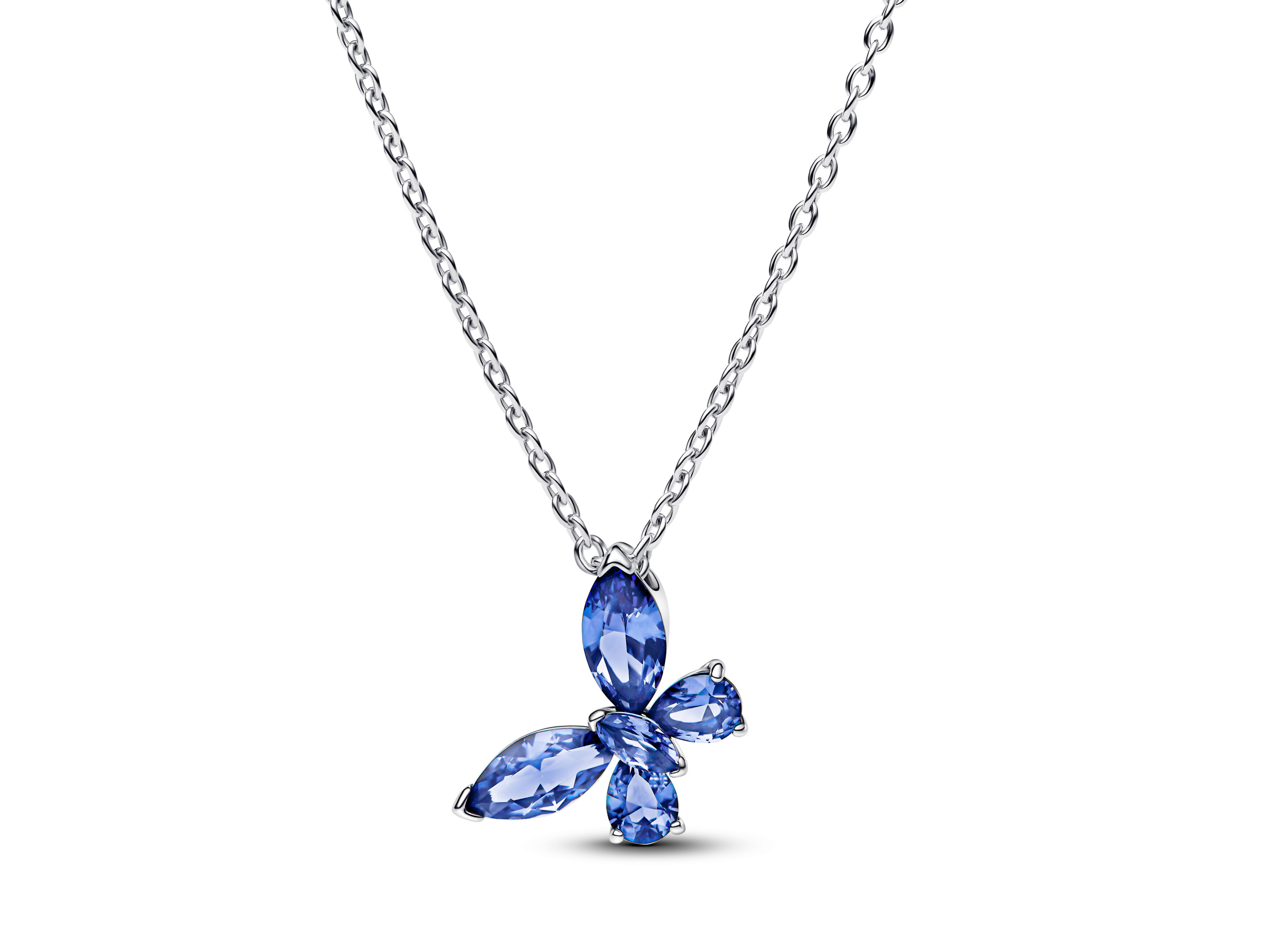Pandora 394232C01-45 - Schmetterling Anhänger Halskette - Sterling Silber - Steinmix Blau - 45 cm