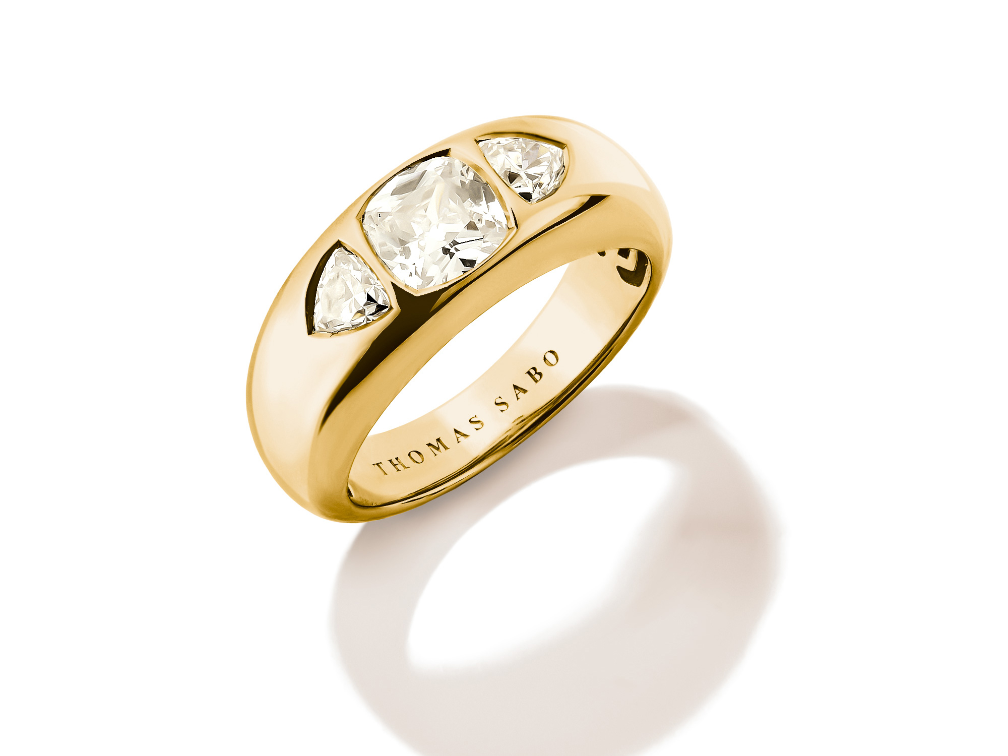 Thomas Sabo TR2525-414-14-52 Bold Elegance Ring - 750/- Gold auf Silber & Zirkonia - Weiß - Gr. 52
