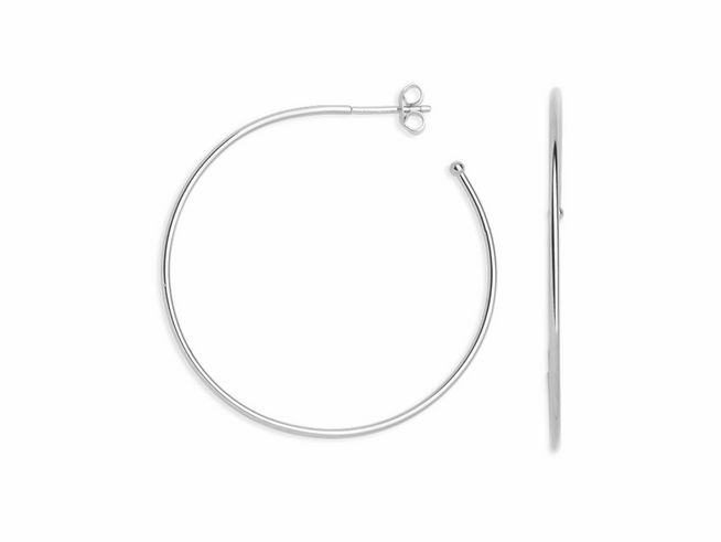 Xenox Sterling Silber Ohrringe XS8651 in Form von schlichten Creolen, glänzend und elegant, zeigen sich in einem minimalistischen Design, ideal für jeden Anlass.