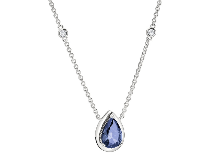 Thomas Sabo ELYNDRA KE2331-166-1-L50V - Halskette - 50 cm - Sterling Silber recy. & Nano-Kristall & Zirkonia - blau