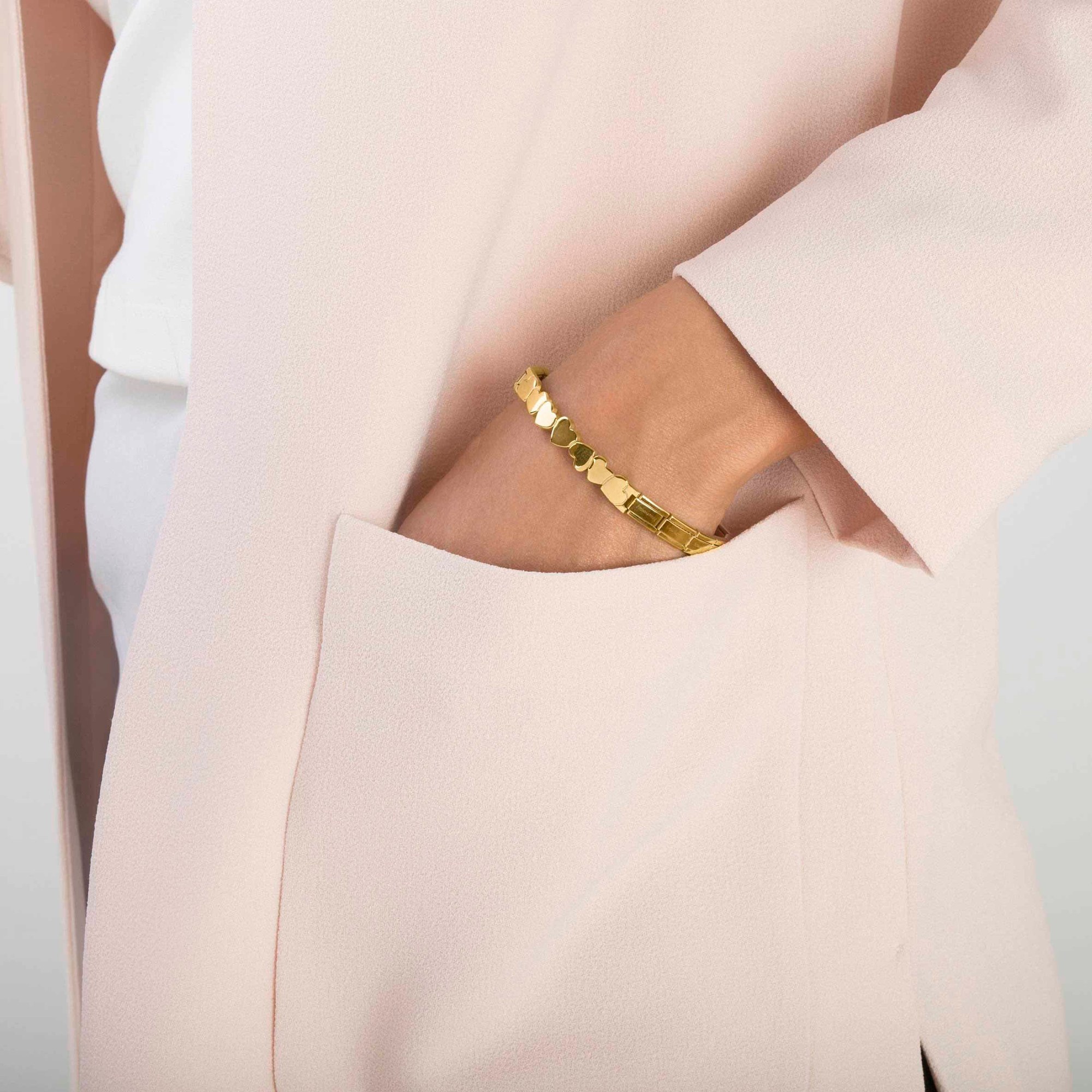 Nomination Trendsetter Armband Herzen Gelbgold Smarty 18 cm – Ansicht 2