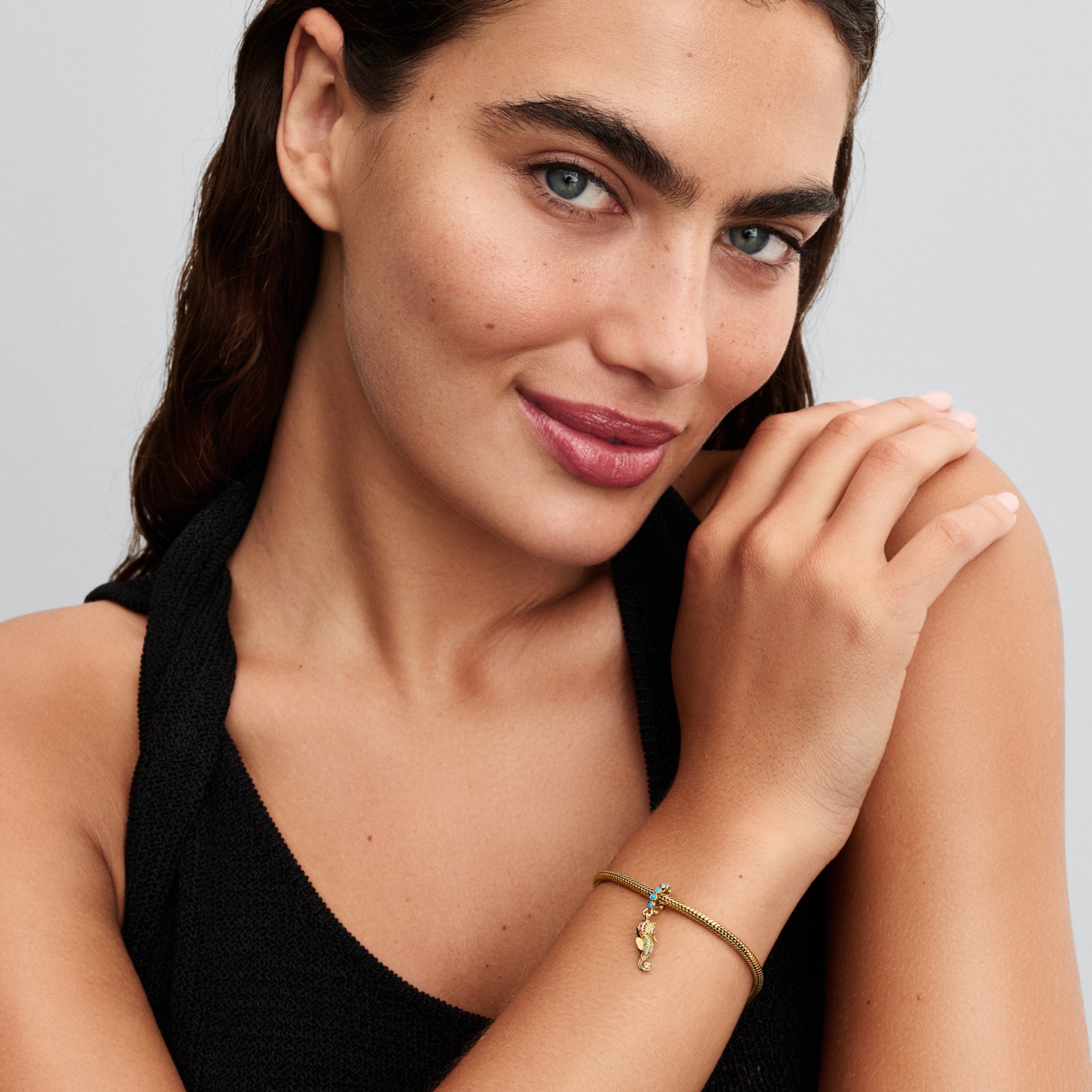 Pandora Seepferdchen Charm - Gelbgold Vergoldung – Ansicht 4