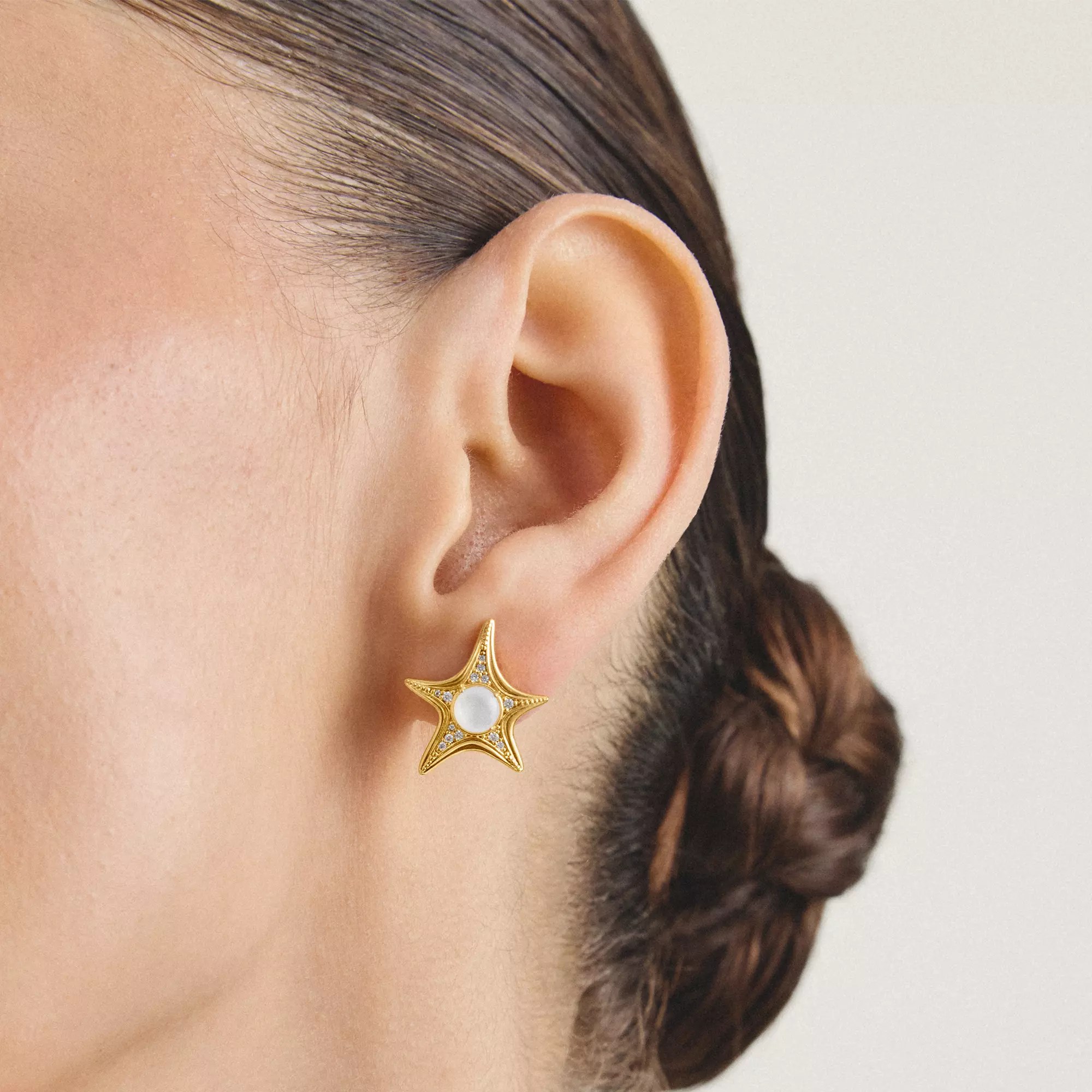 Thomas Sabo Ohrstecker Seestern mit Perlmutt – vergoldet – Ansicht 4