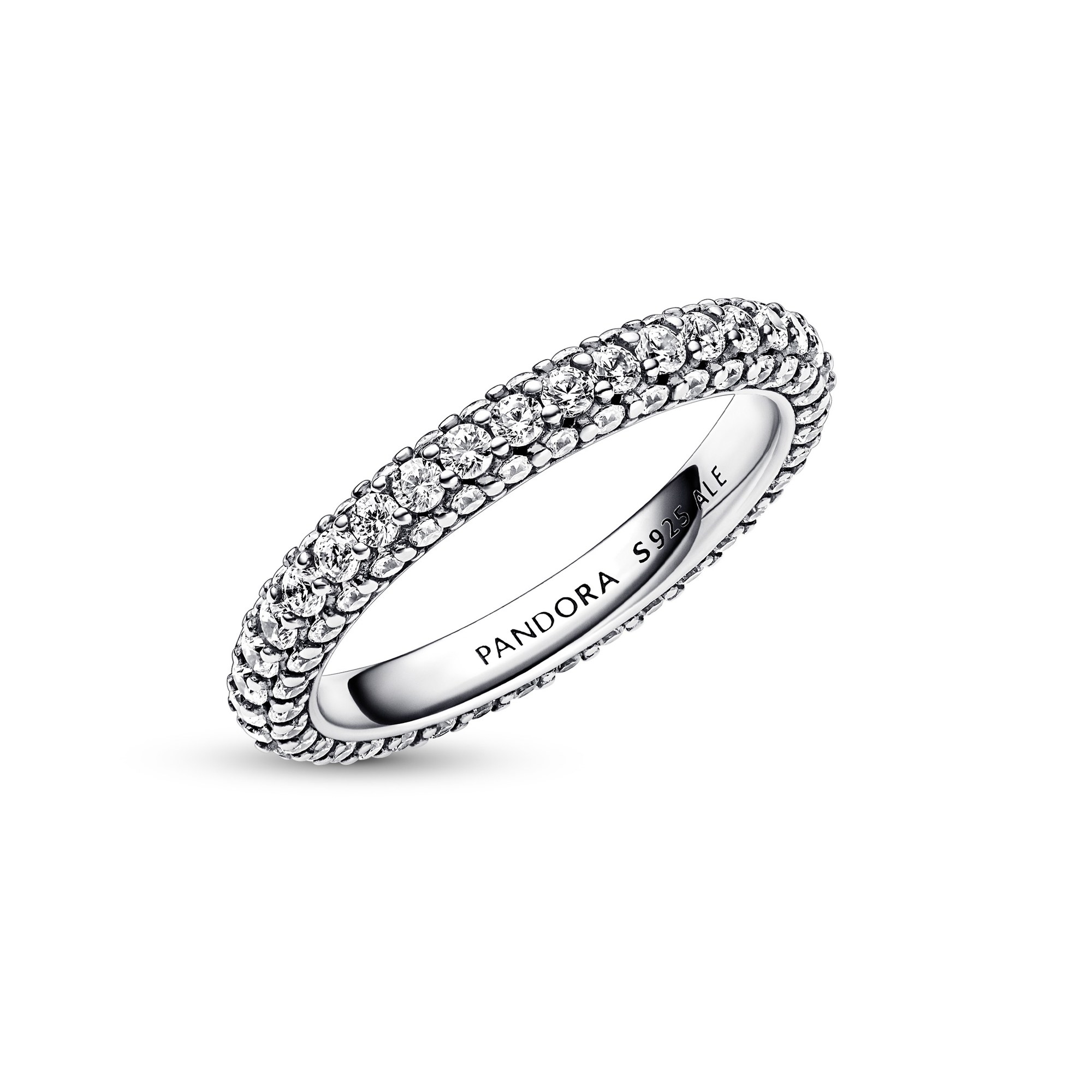 Pandora Einreihiger Pavé Ring - Sterling Silber Ansicht 3 – Ansicht 3
