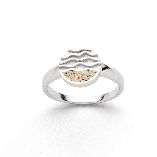 DUR Ring Strandwellen - Sterling Silber rhodiniert - Strandsand – Ansicht 2