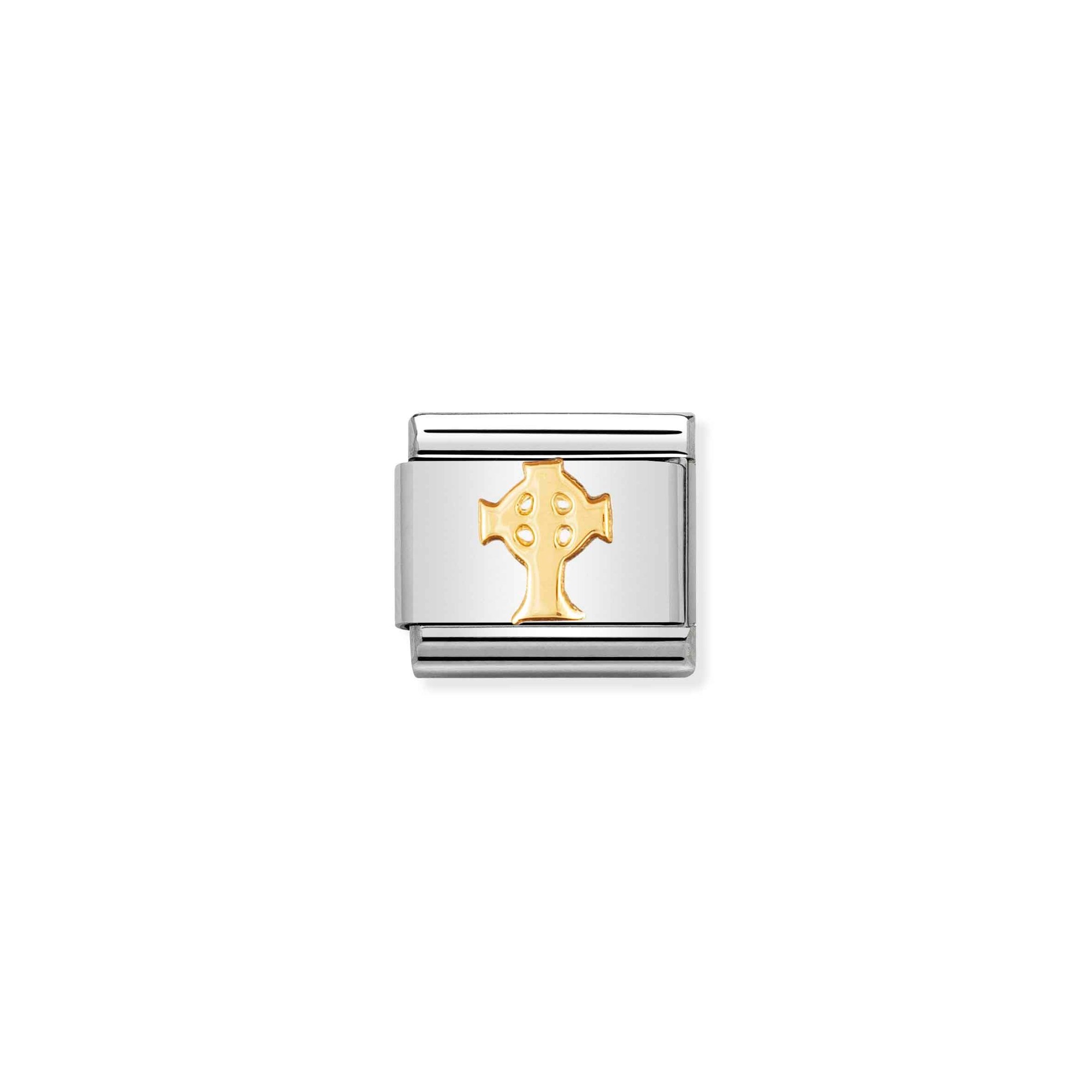 Nomination Composable Classic Charm keltisches Kreuz - Edelstahl, Gelbgold