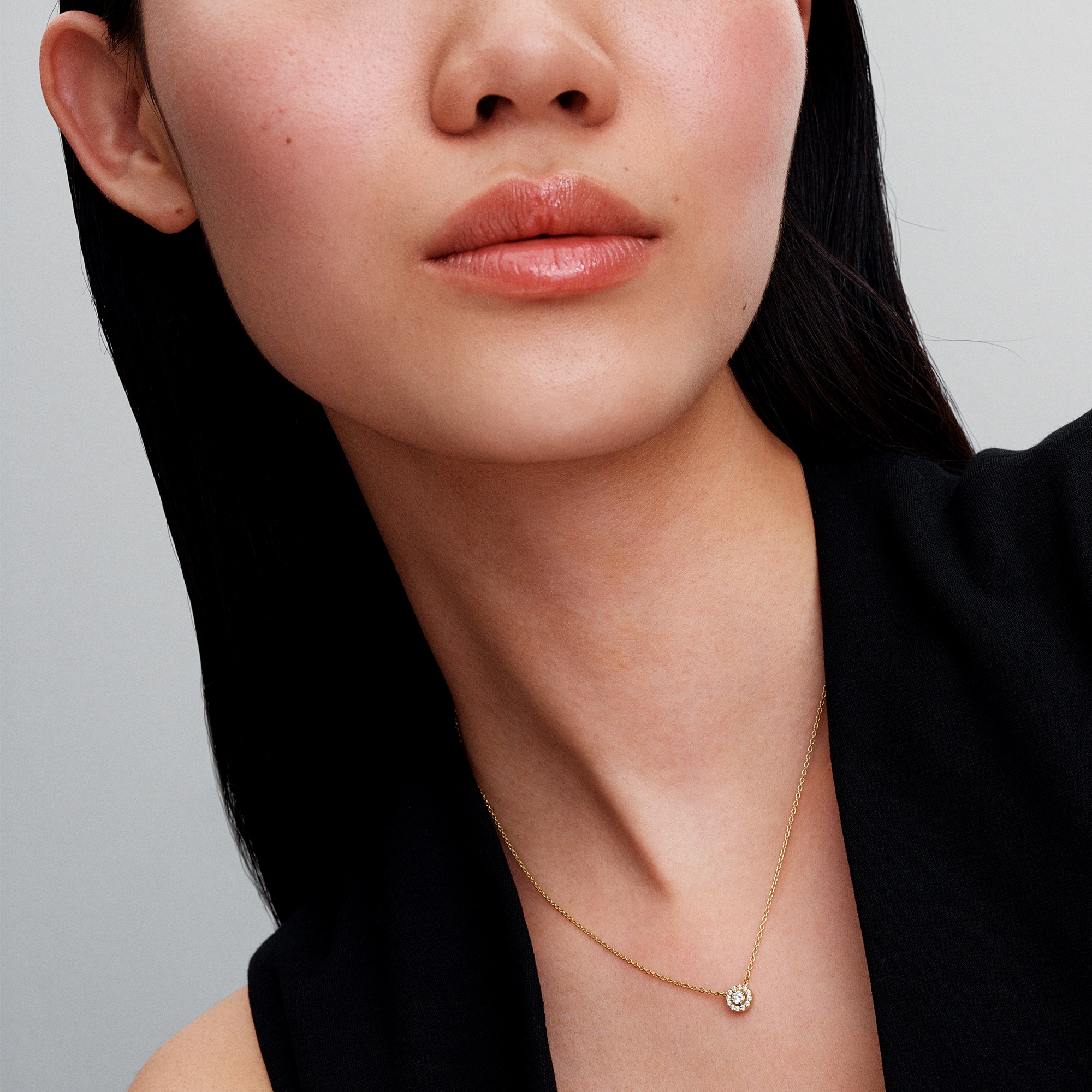 Pandora Gelbgold verg. Collier mit klarem Zirkonia - 45 cm – Ansicht 4