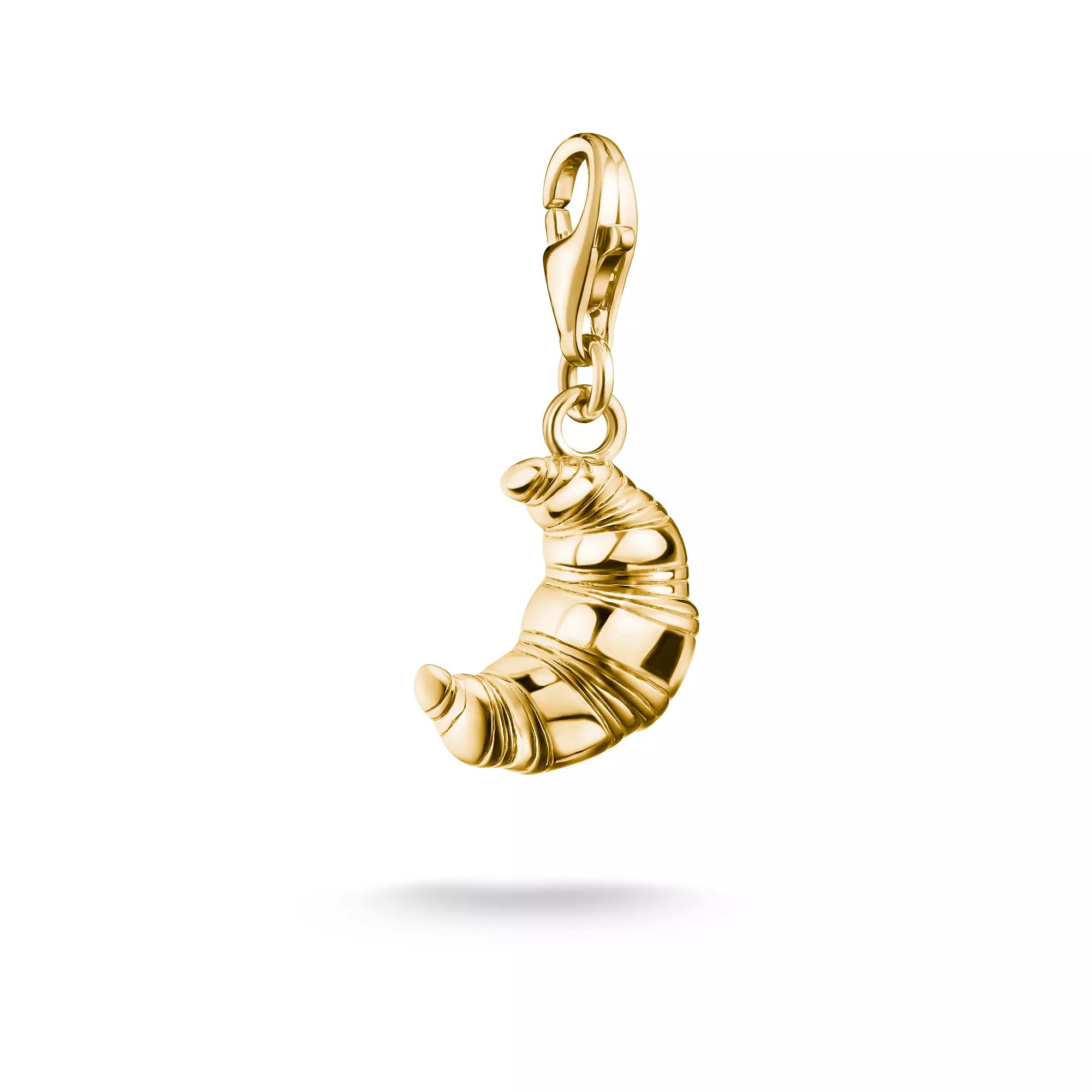 Thomas Sabo Charm-Anhänger - Croissant - Silber Gelbgold verg.