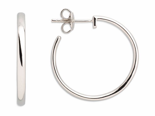 Xenox Sterling Silber Ohrringe XS3463 in schlichten Creolen-Design, elegant und zeitlos, ideal für den täglichen Gebrauch oder besondere Anlässe, strahlend in hochwertigem Silber.