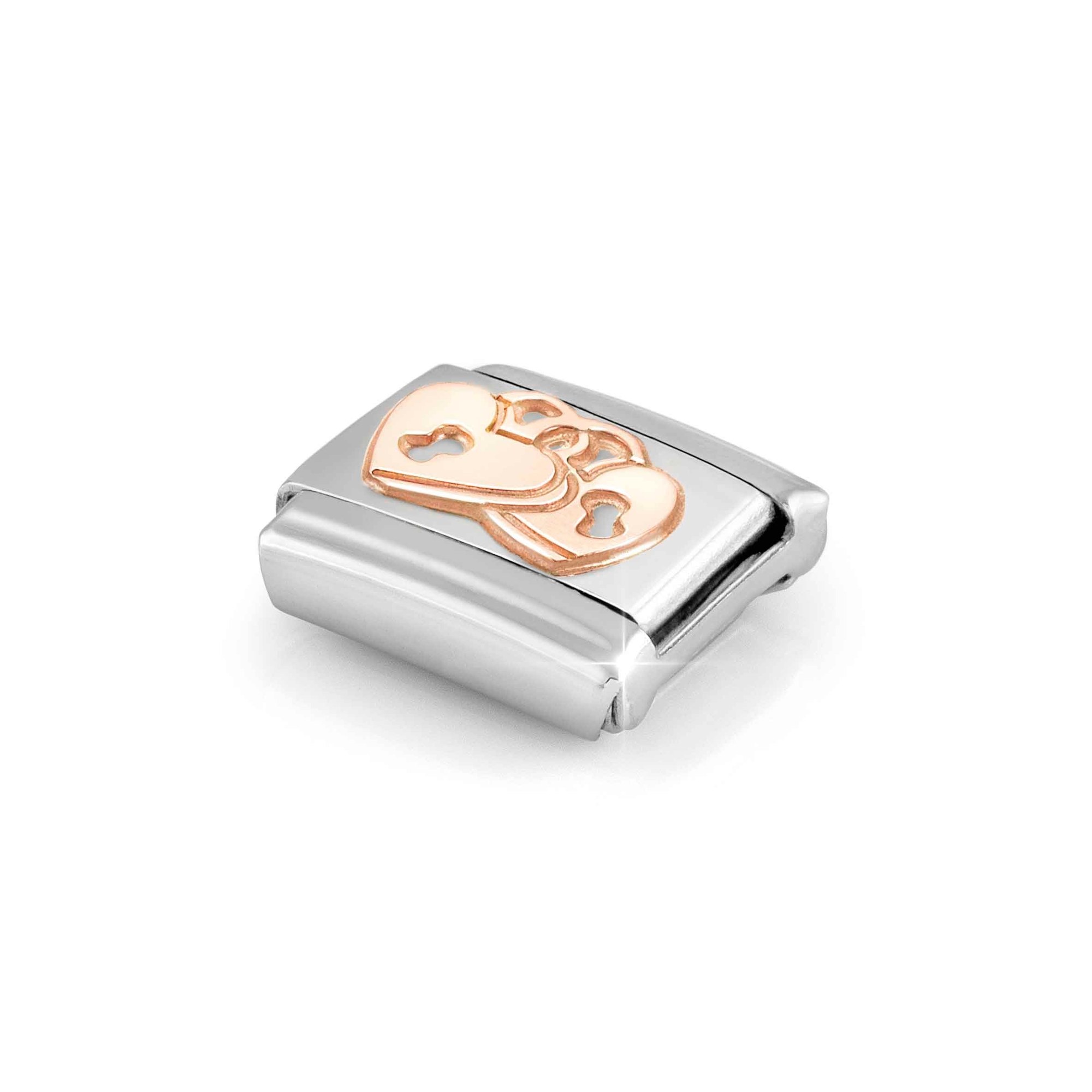 Nomination Composable Classic Charm Herzschlösser - Edelstahl, roségoldfarben – Ansicht 4