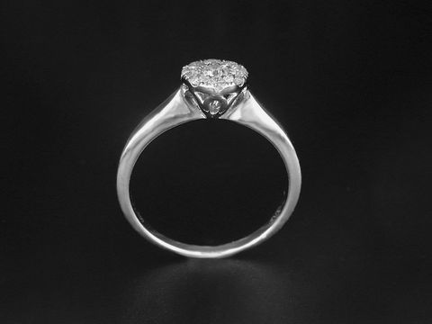Weißgold Ring Funkeltraum mit Brillant 0,30 ct. TW/Si in Größe 54, Hersteller Juwelier Harnisch, elegant und funkelnd, ideal für besondere Anlässe.