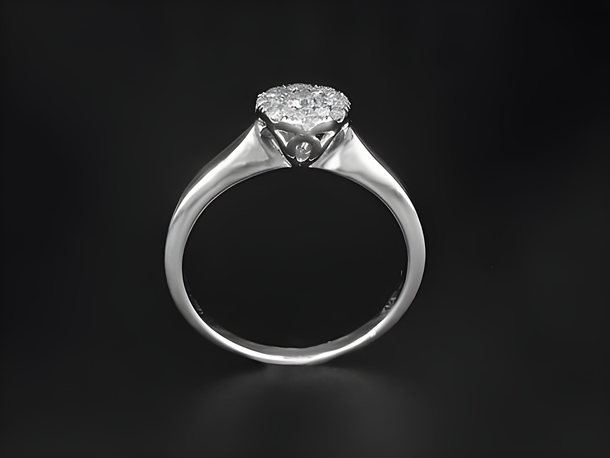 Weißgold Ring Funkeltraum mit Brillant 0,30 ct. TW/Si in Größe 54, Hersteller Juwelier Harnisch, elegant und funkelnd, ideal für besondere Anlässe. – Ansicht 2