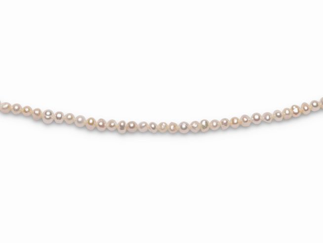 DUR Kette aus Süßwasserperlen, dünn, K2701.80, Sterling Silber rhodiniert, Länge 80 cm, elegant und zeitlos, ideal für jeden Anlass.