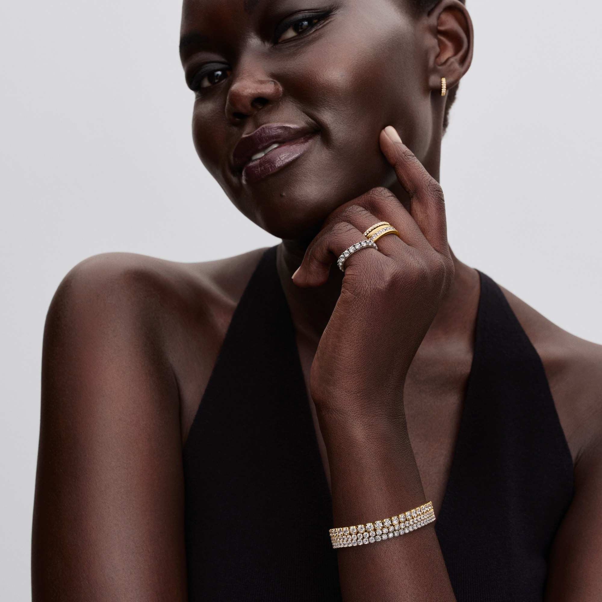 Pandora Ring - Eternity-Kanal-Ring - Gelbgold Vergoldung - Zirkonia – Ansicht 5