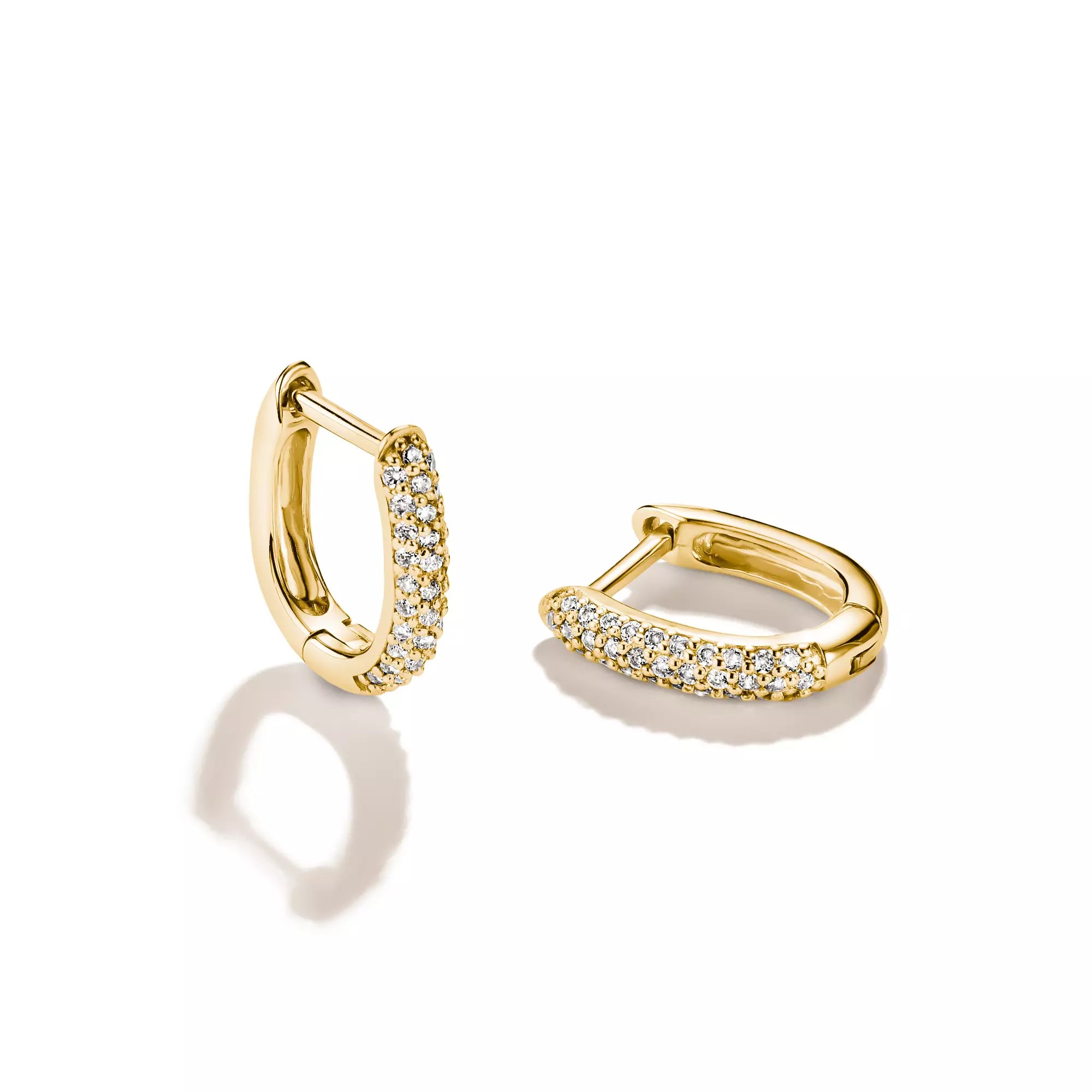 Thomas Sabo Creolen mit weißem Zirkonia – vergoldet – 11,5 mm hoch – Ansicht 2