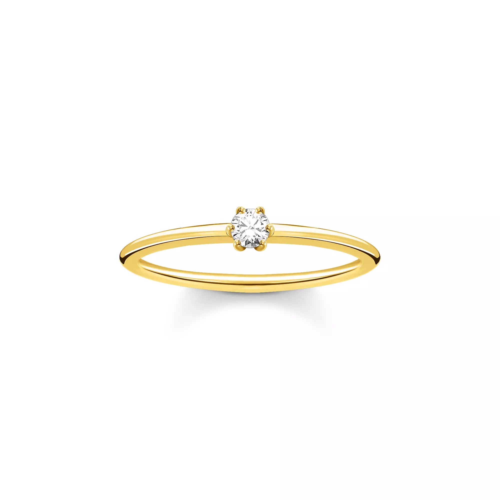 Thomas Sabo Ring weißer Stein gold – Silber – Zirkonia