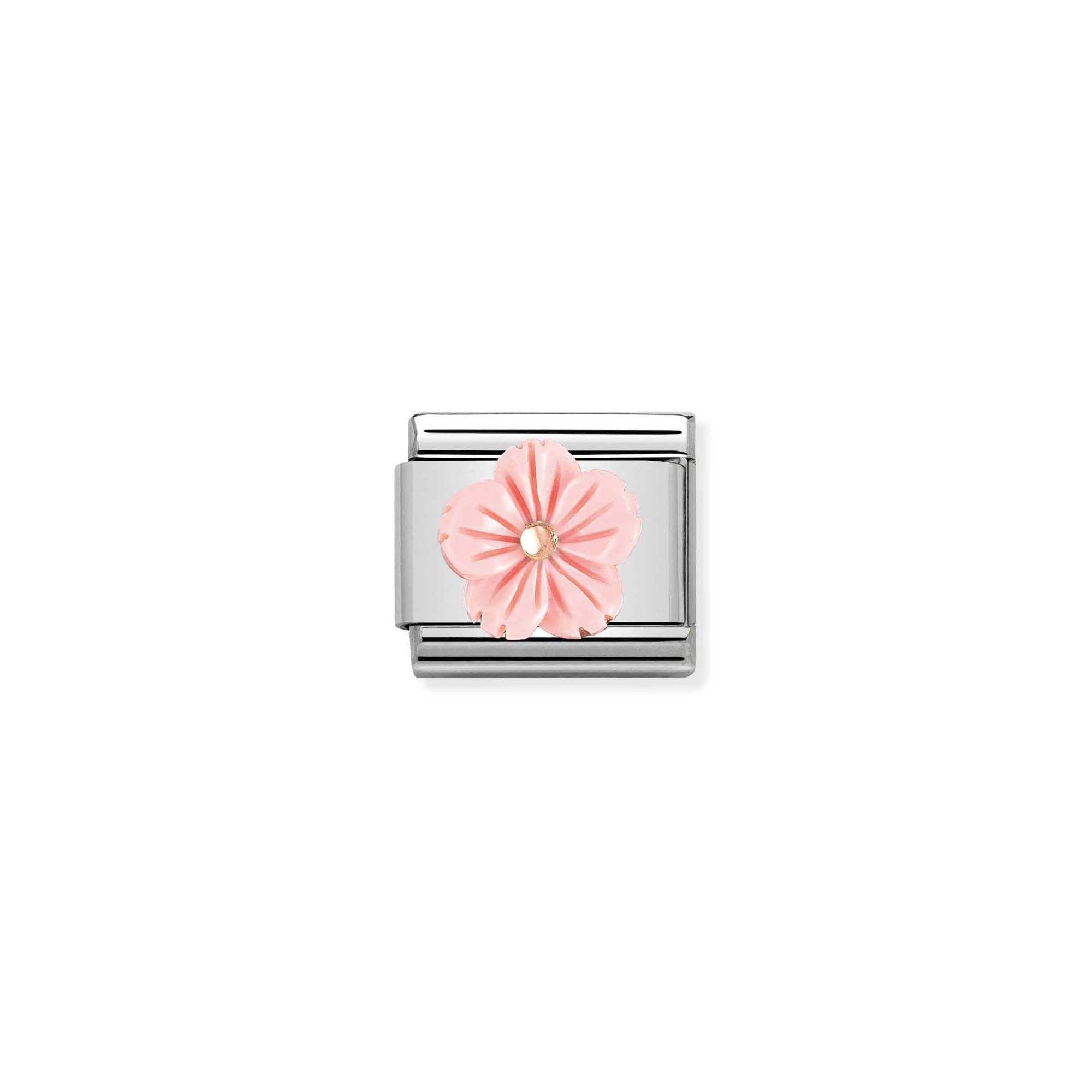 Nomination Composable Classic Charm Blume Koralle rosa - Edelstahl, Roségold