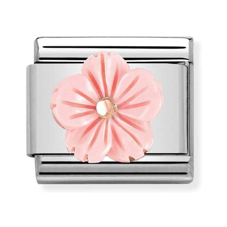 Nomination Composable Classic Charm Blume Koralle rosa - Edelstahl, Roségold