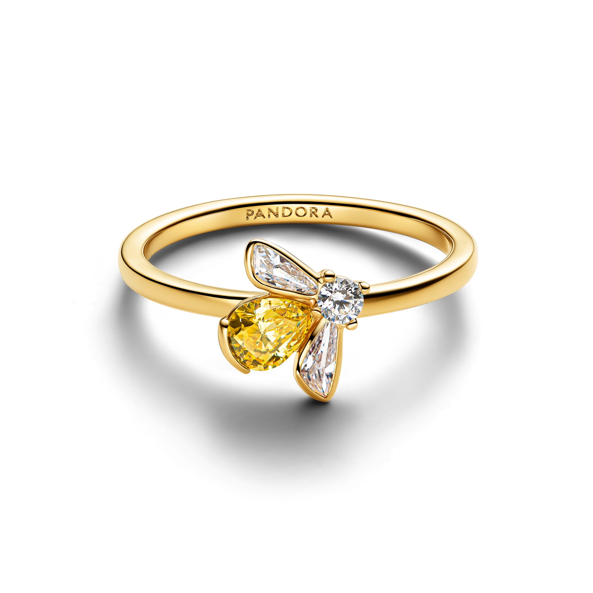 Pandora Honigbiene Ring - Gelbgold Vergoldung - Zirkonia – Ansicht 2
