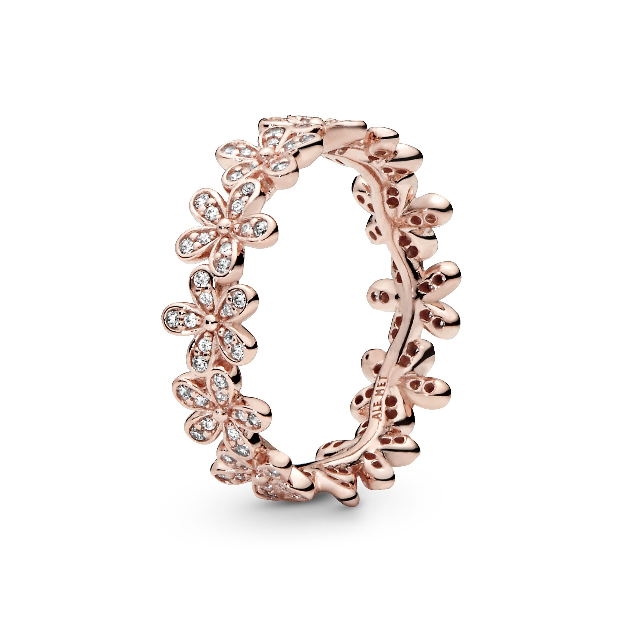 PANDORA Glanzvolles Blümchen-Band Ring PANDORA Rose