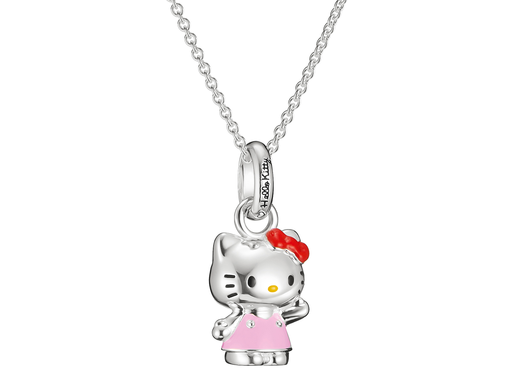Thomas Sabo Hello Kitty KE2388-M06-7-L45V - Halskette - 45 cm - versilbert & Emaille