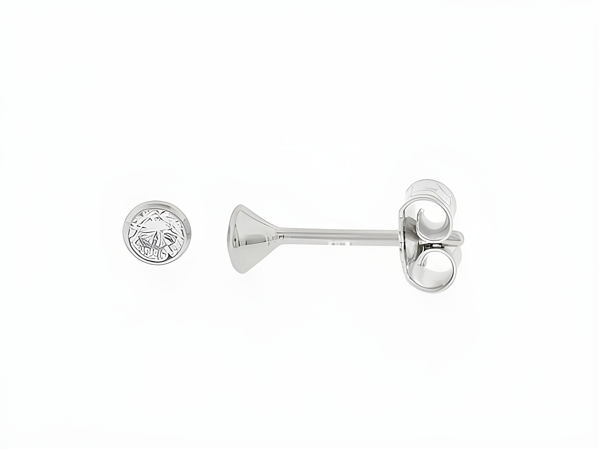 Weißgold Ohrringe Kelch 3,3 mm Zirkonia Stecker von Juwelier Harnisch, funkelnder Zirkonia mit elegantem Design, perfektes Accessoire für jeden Anlass.
