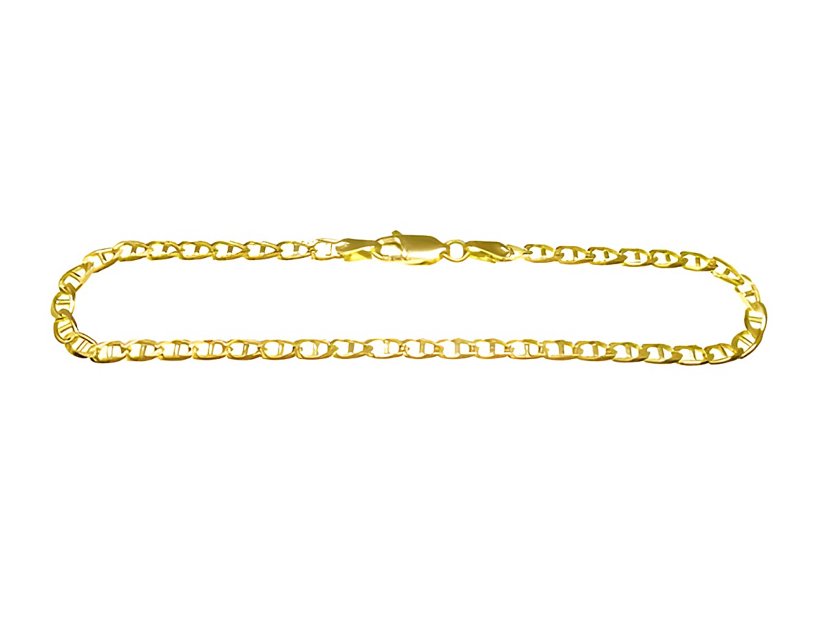 Stäbchenpanzer Gold Armband 585 in der Länge 19,5 cm und einer Breite von 3 x 1,2 mm vom Hersteller Juwelier Harnisch, aus hochwertigem Gold 585 gefertigt.