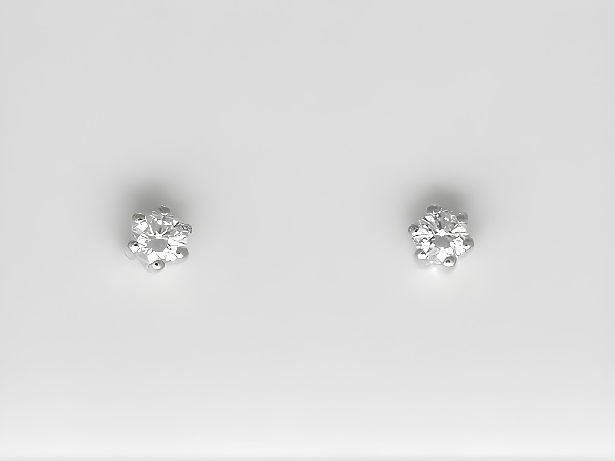 Weißgold Ohrringe in Krappenfassung mit hinreißenden Brillanten 0,15 ct W/Si als Stecker, Hersteller Juwelier Harnisch, elegante Schmuckstücke für jeden Anlass.