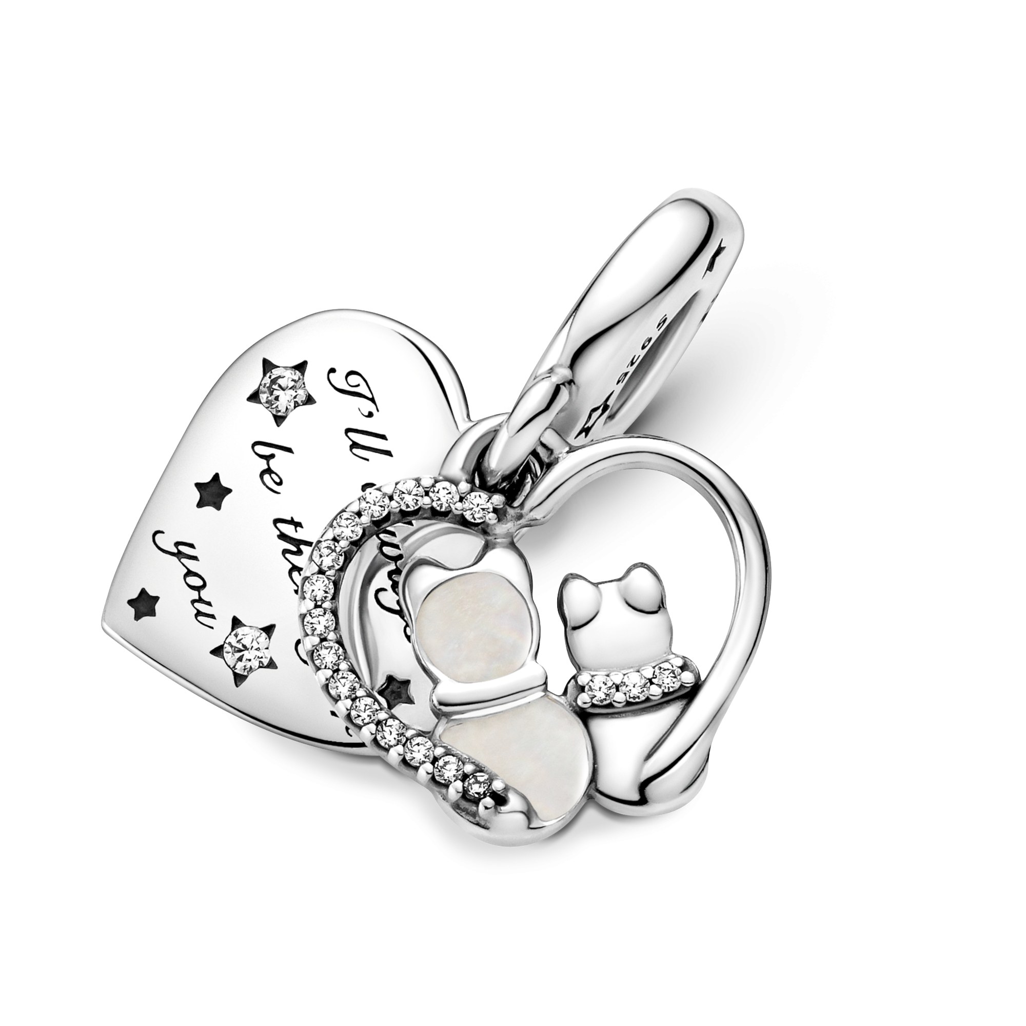 Pandora Silber Katzen Silber charm - Zirkonia + Emaille - Multicolor – Ansicht 2
