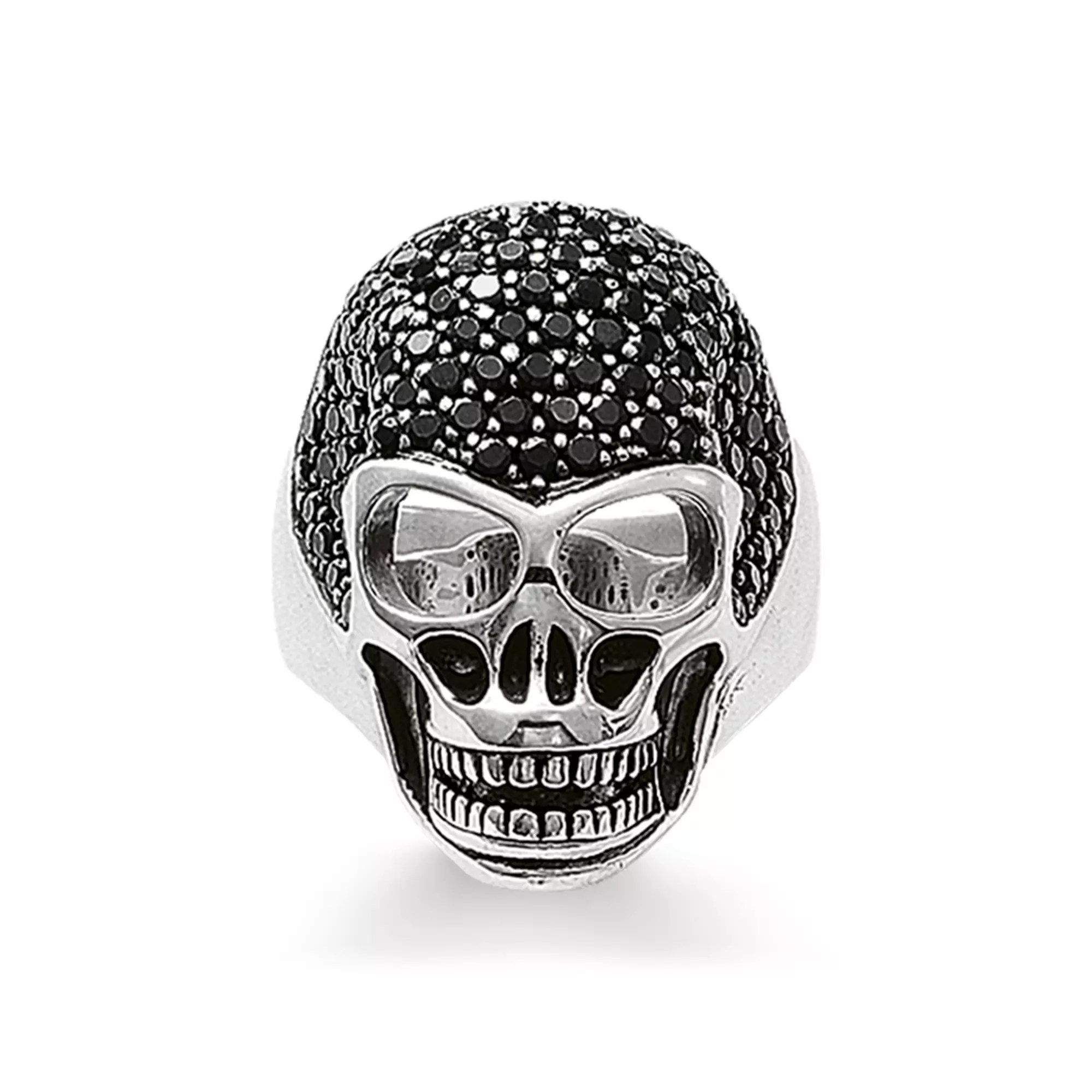 Thomas Sabo Ring Totenkopf Pavé – Silber – Zirkonia