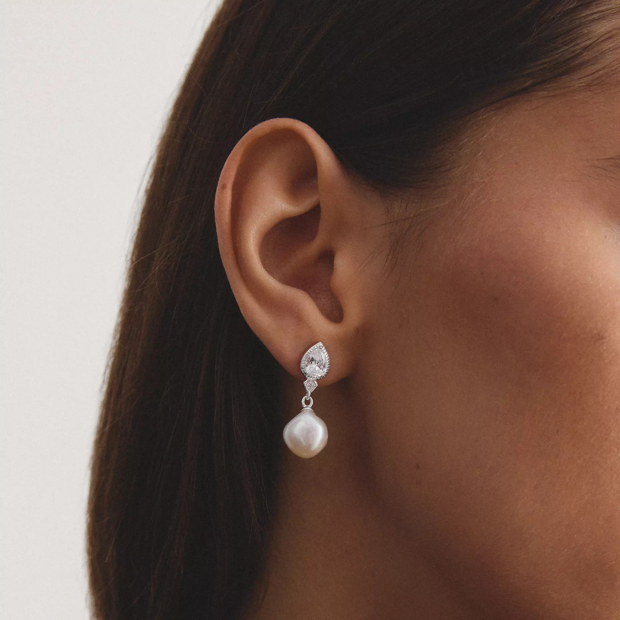 Thomas Sabo ELYNDRA - Ohrringe - Sterling Silber recy. & Süßwasserperle & Zirkonia – Ansicht 3