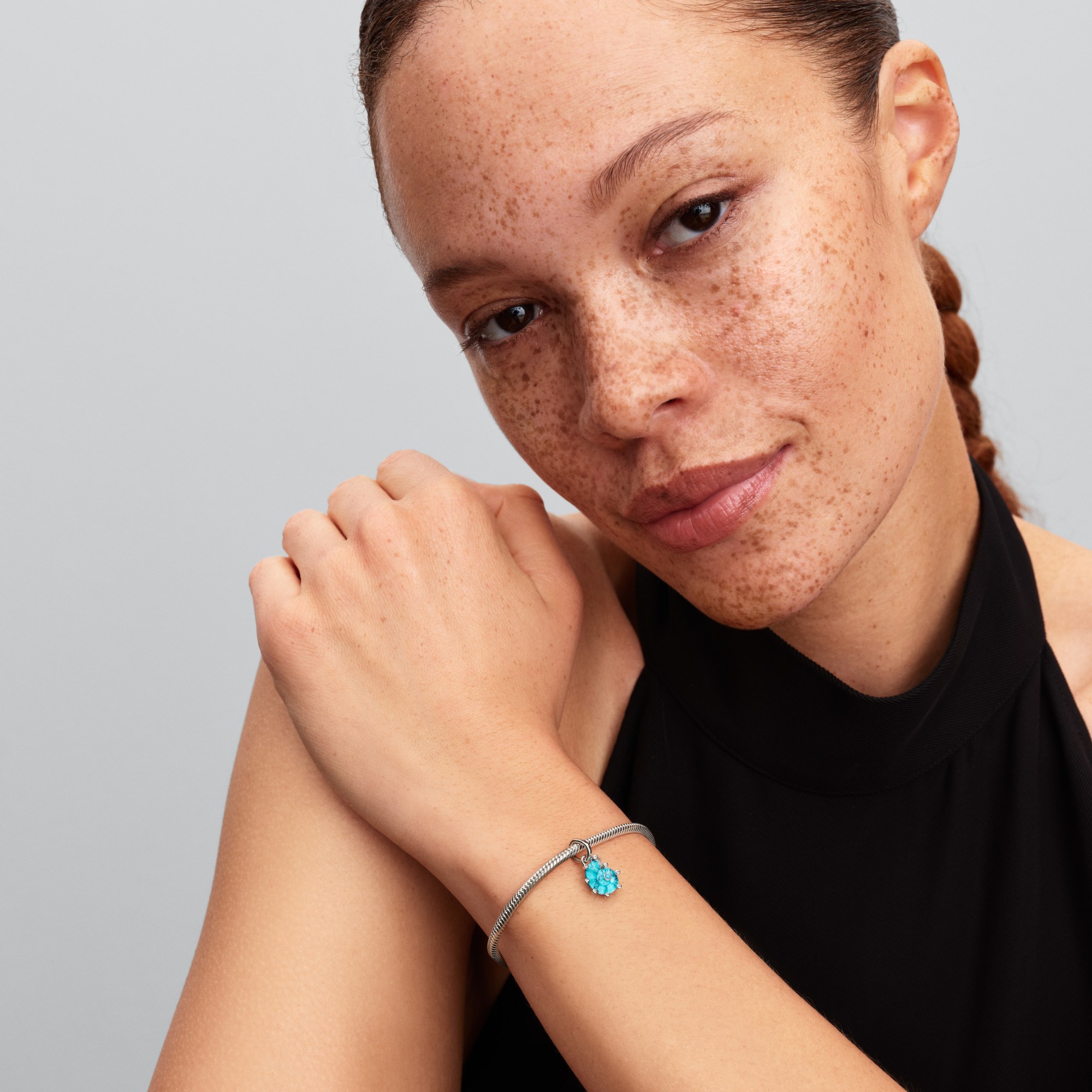 Pandora Blauer Muranoglas Meeresschnecken-Anhänger - Sterling Silber – Ansicht 4