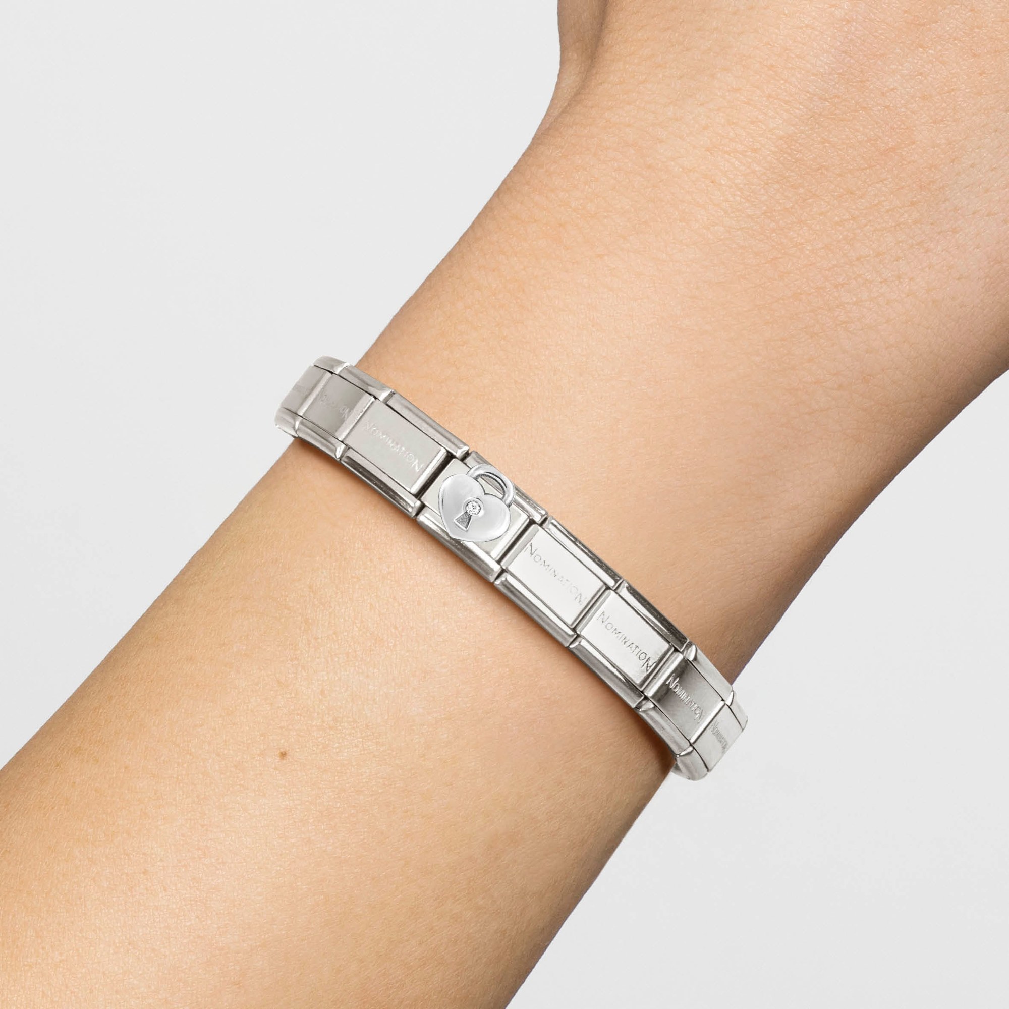 Nomination Composable Classic Charm Herzschloss - Edelstahl, Sterling Silber, Zirkonia – Ansicht 2