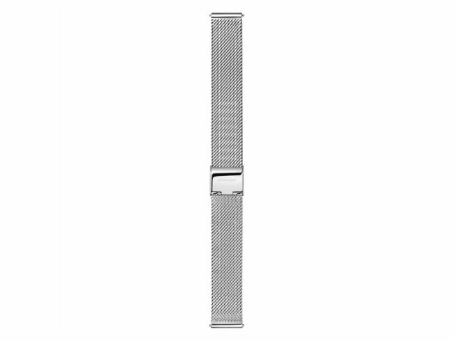 Hochwertiges Mondaine Uhren Metallarmband FMM.8916.STEM.5.K aus Milanaise Edelstahl in 16 mm Breite geeignet als Ersatz für verschiedene Uhrenmodelle.
