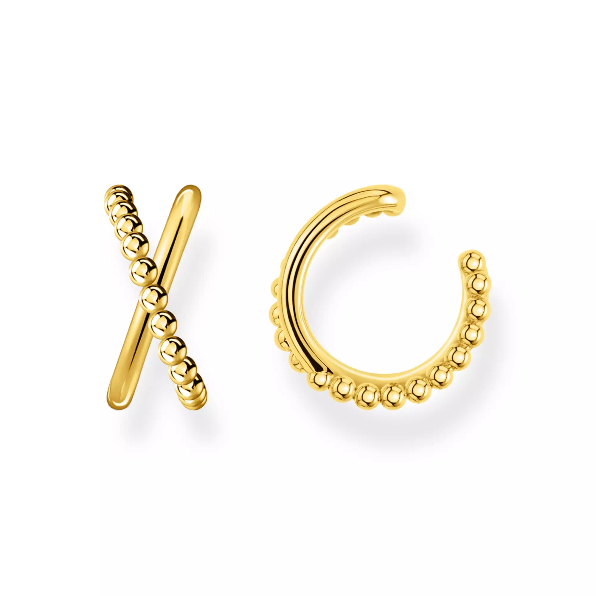 Thomas Sabo Charming Collection - X Herzen - 1 Stück Ohrklemme - Ohrring - Silber - Gelbgold - Gelb