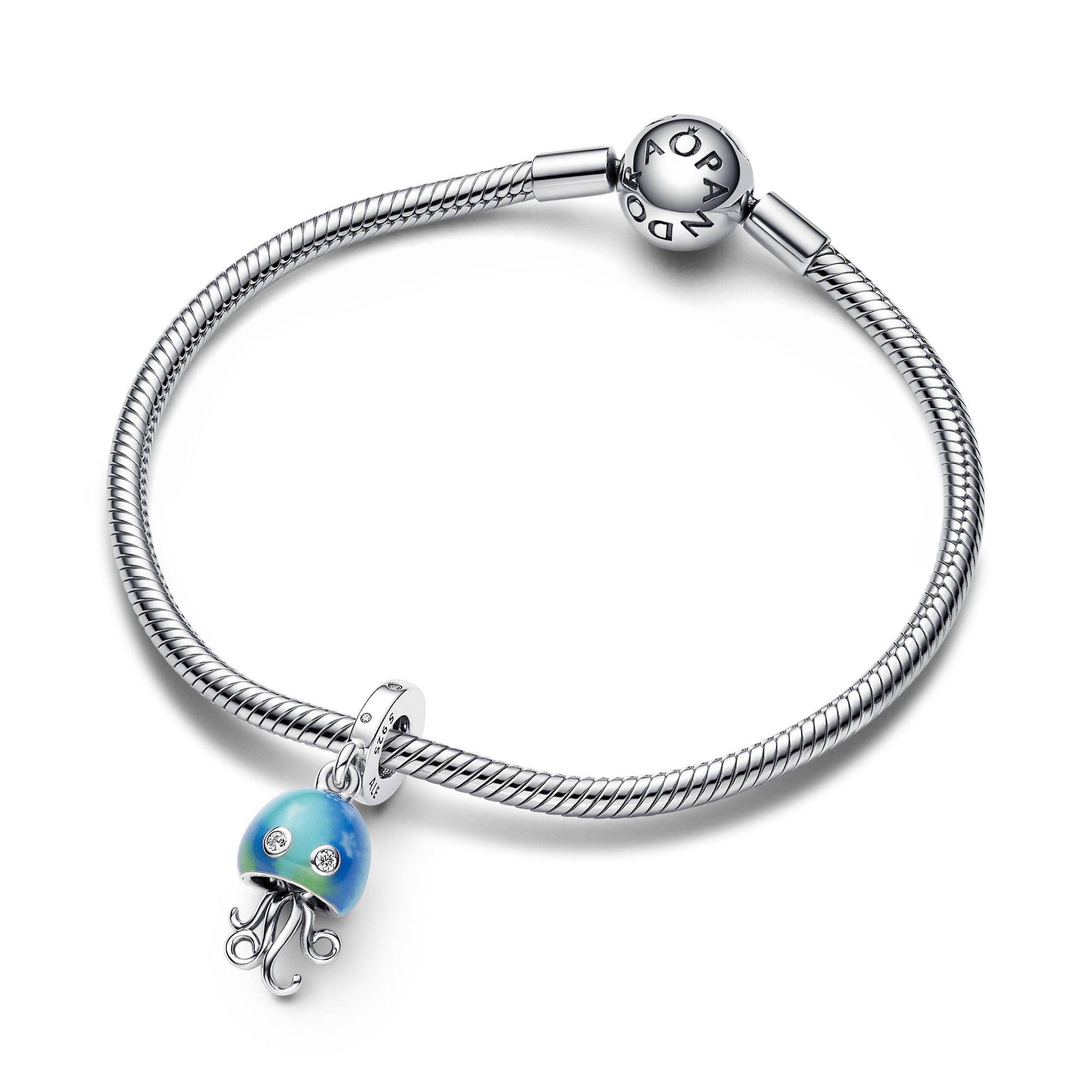 Pandora Farbwechselnde Qualle Charm-Anhänger - Sterling Silber Ansicht 3 – Ansicht 3