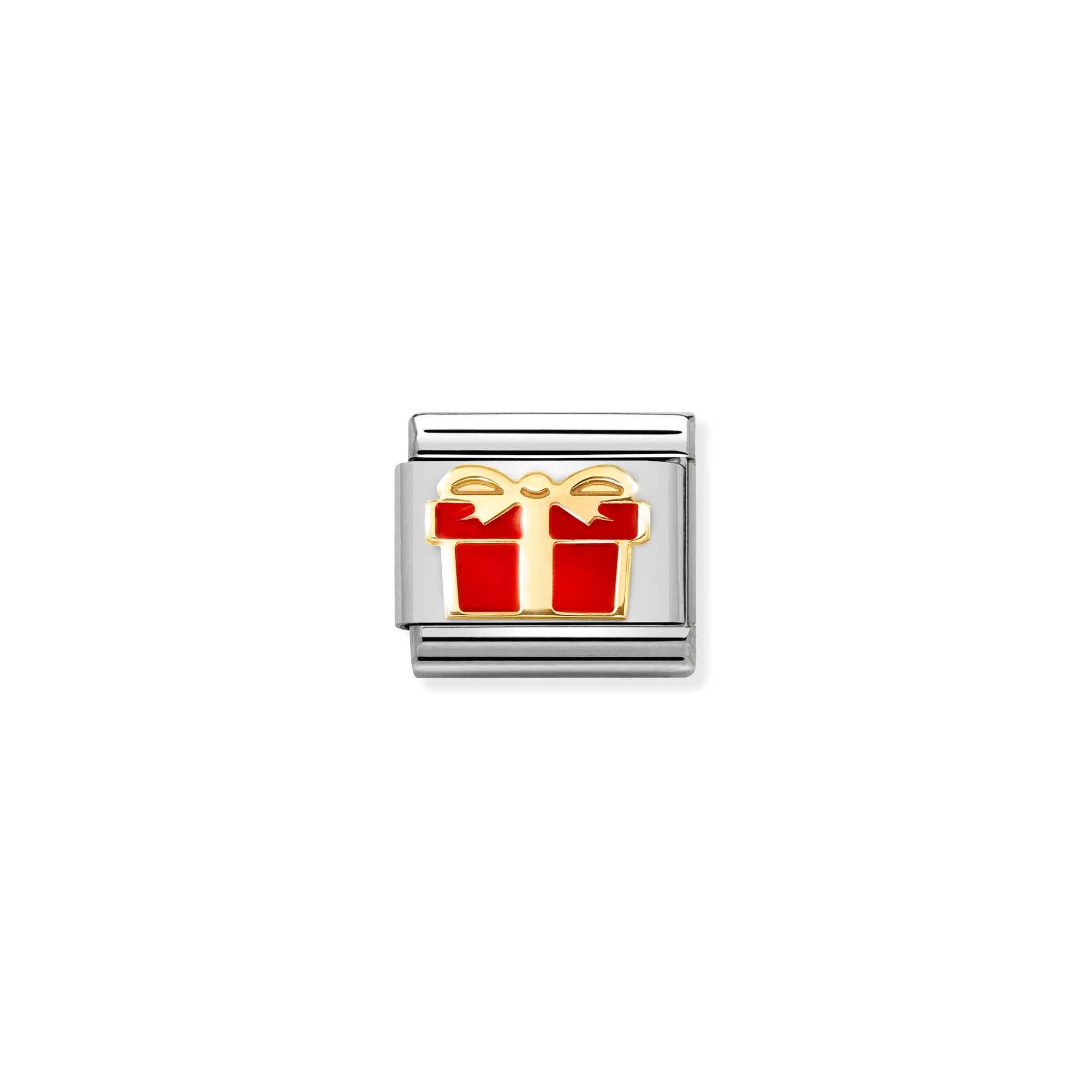 Nomination Composable Classic Charm Geschenk rot - Edelstahl, Gold 750, Emaille