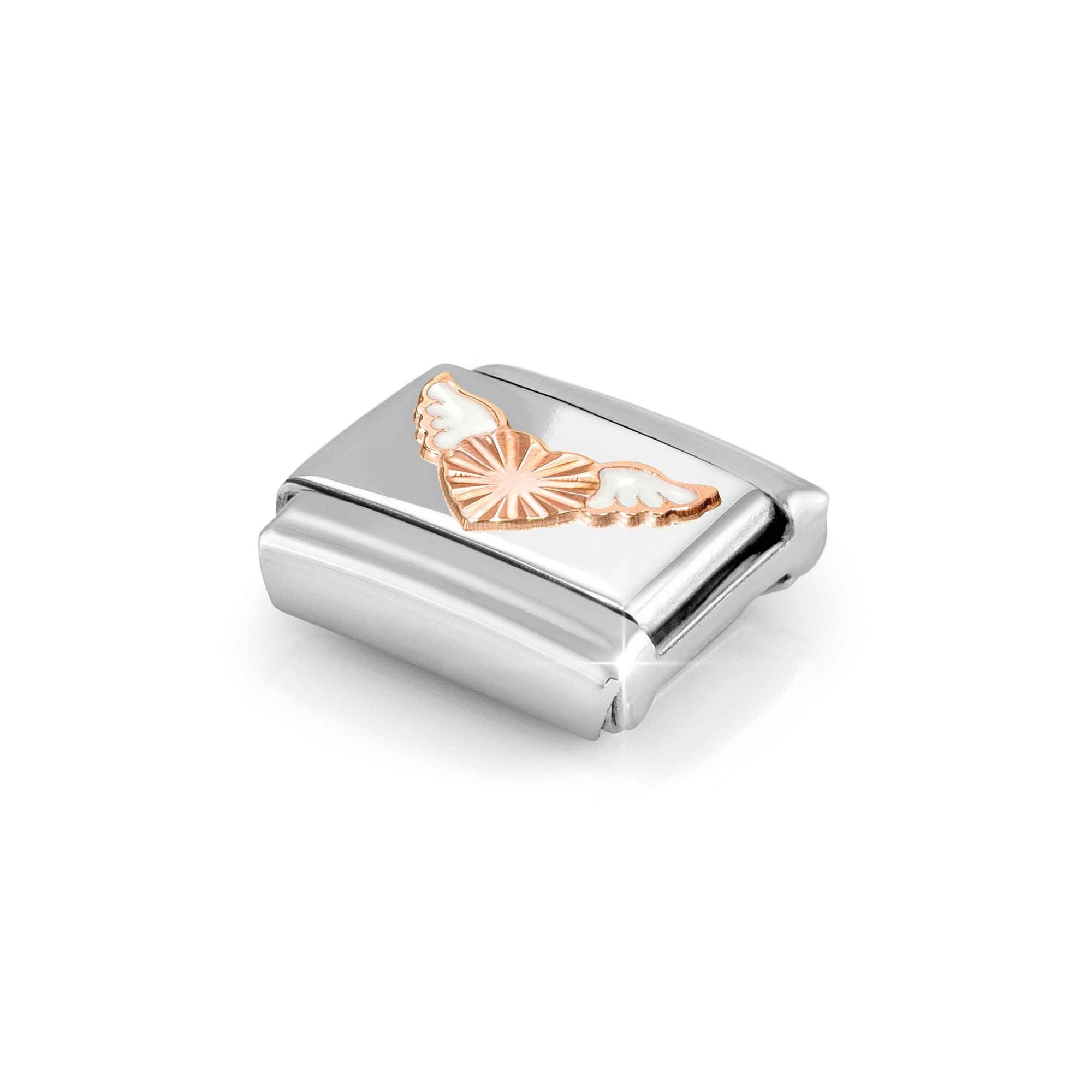 Nomination Classic Roségold & Emaille charm - beflügeltes Herz – Ansicht 5