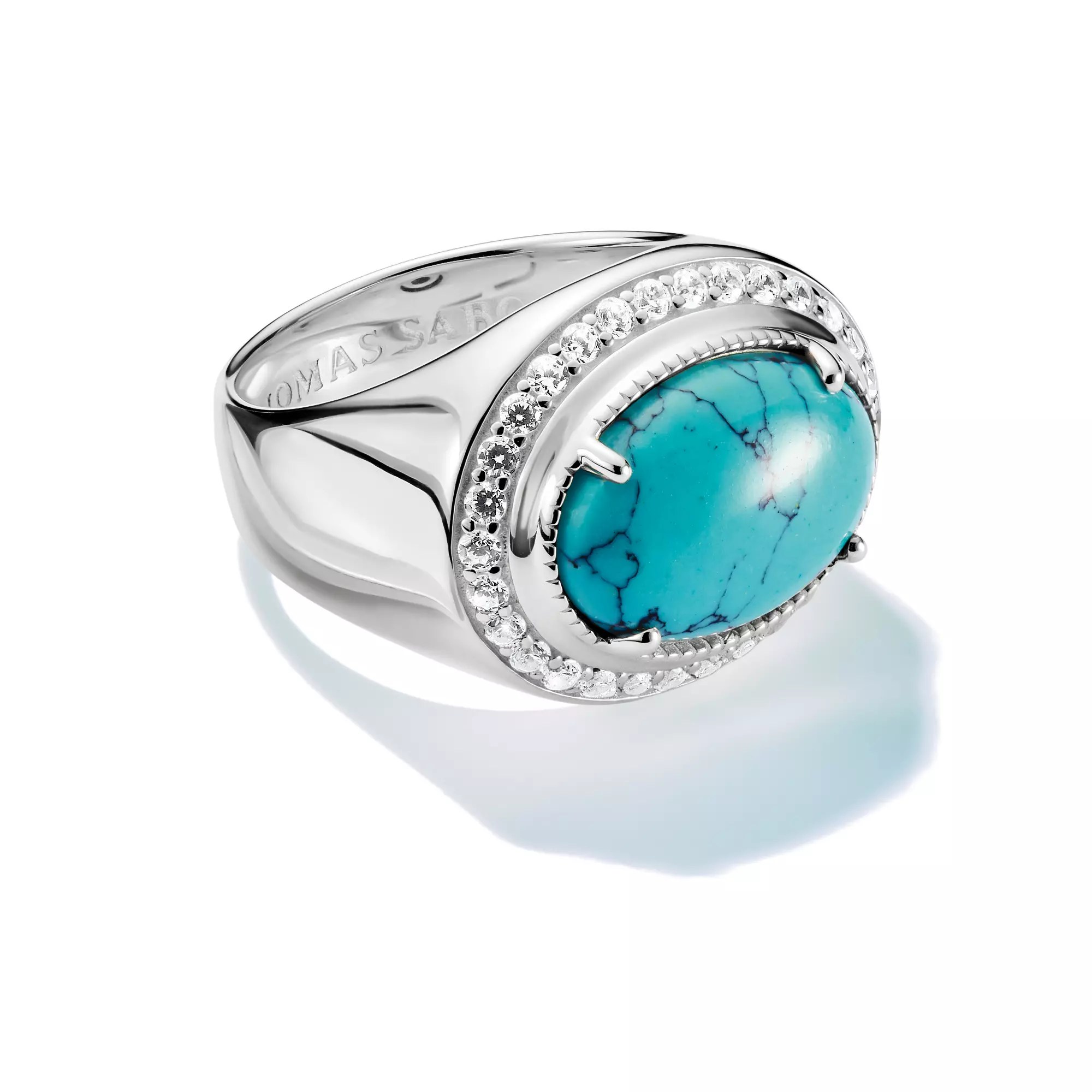 Thomas Sabo Ring Oval Türkis Silber – ELYNDRA – Zirkonia – Ansicht 2
