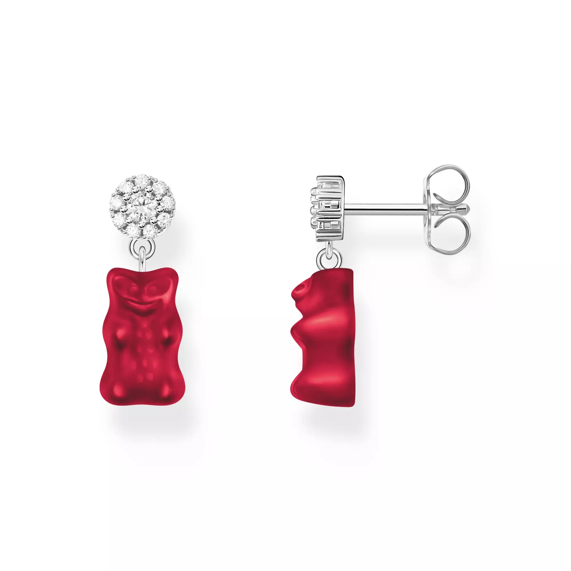 Thomas Sabo Ohrringe - Goldbär Gummibärchen ROT - HARIBO – Ansicht 2