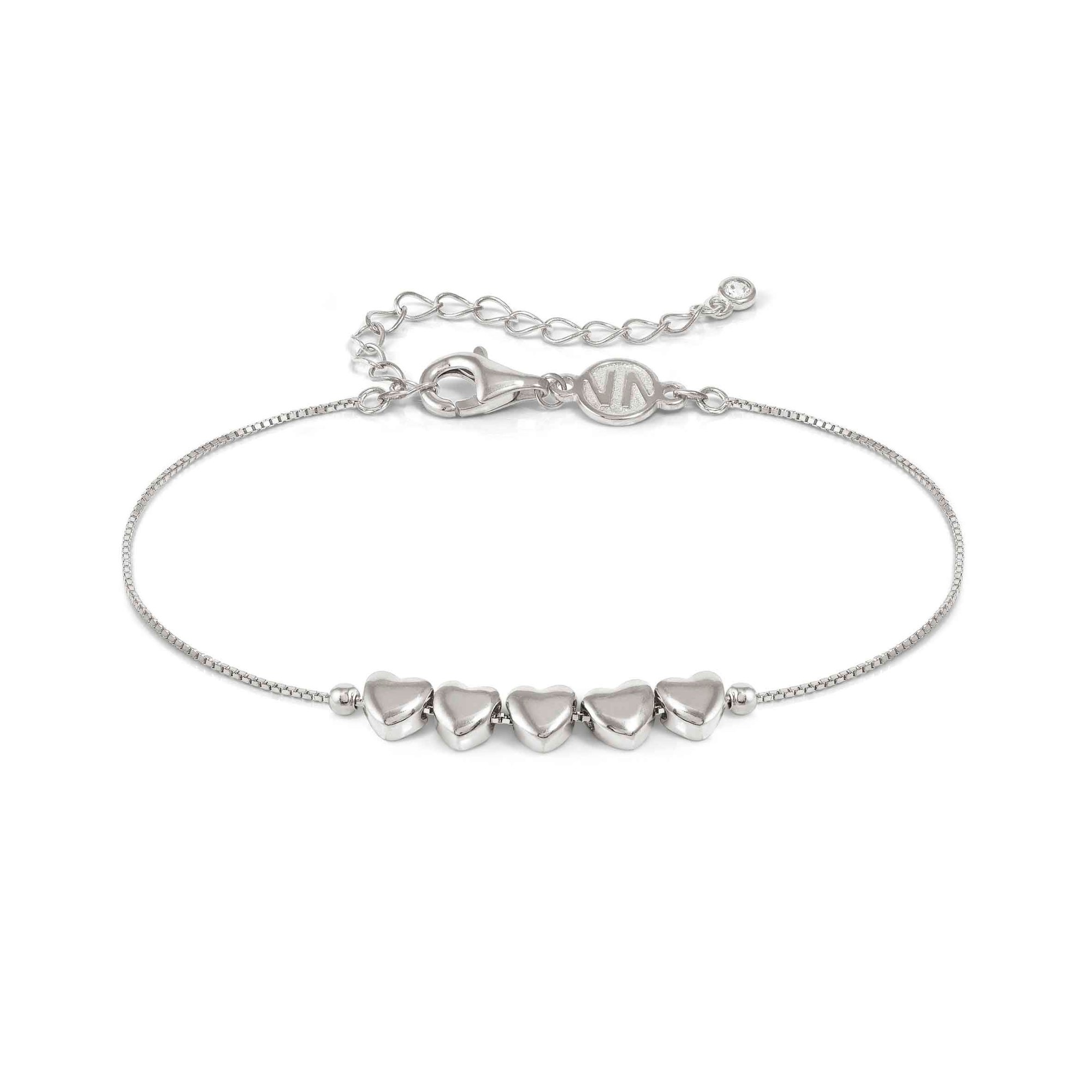 Nomination Sterling Silber - Herz - rhod. Armband - Armonica – fünf Herzen – 15-19 cm – Ansicht 2