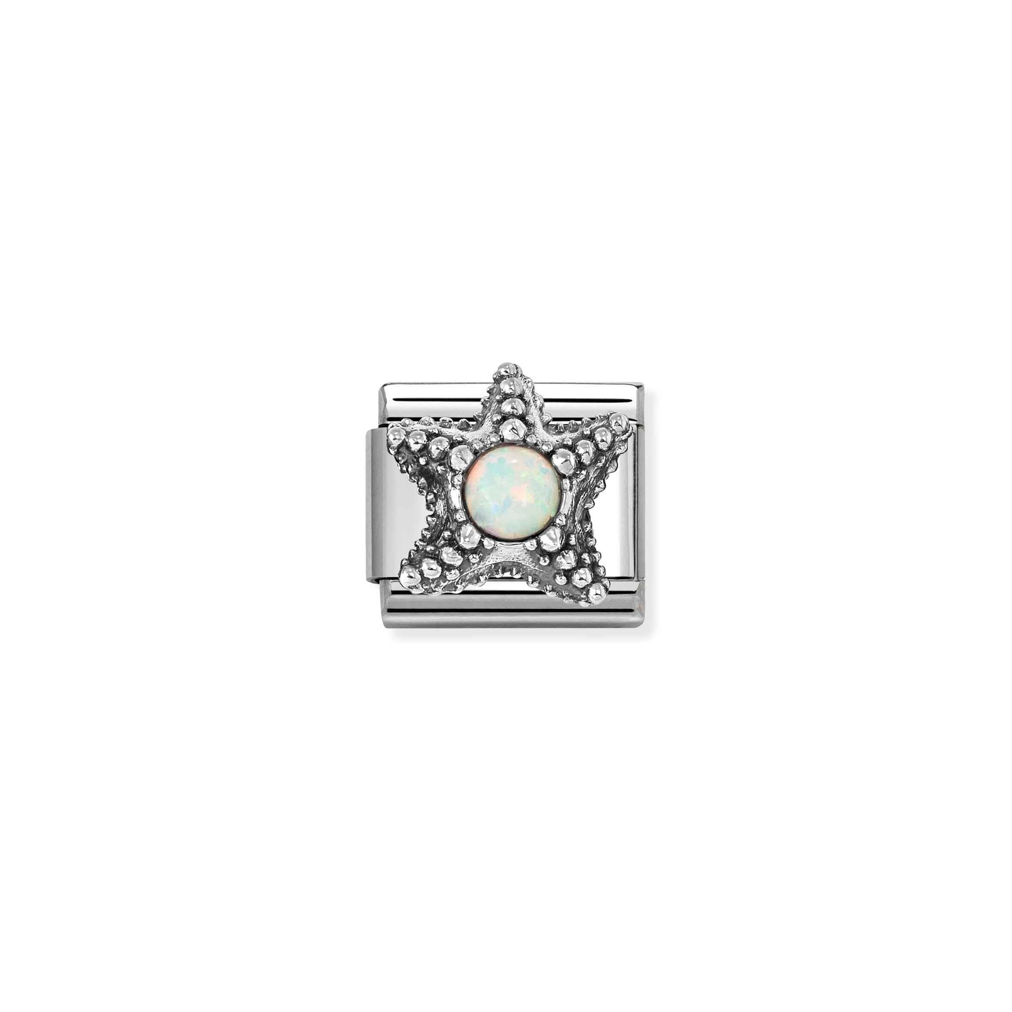 Nomination Composable Classic Charm Seestern Opal weiß - Edelstahl, Sterling Silber – Ansicht 2