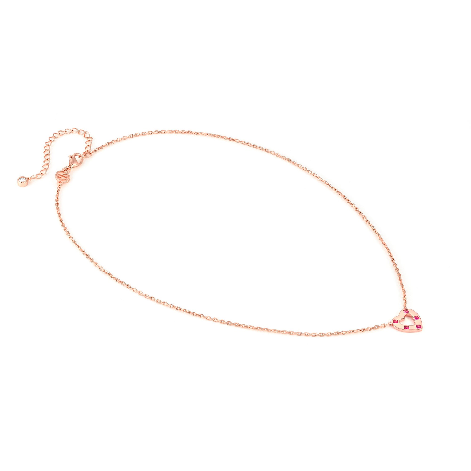Nomination Carismatica HERZ Collier - Roségold vergoldet - Zirkonia Fuchsia - 38 - 44 cm – Ansicht 4