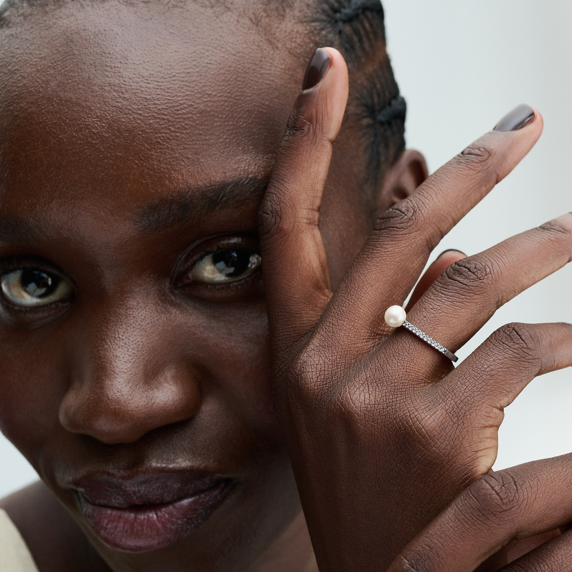 Pandora Zuchtperle & Pavé Ring - Silber - Steinmix Weiß – Ansicht 4