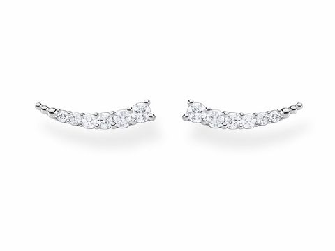 Ohr Kletterer aus der Thomas Sabo Charming Collection H2158-051-14 aus Silber mit klaren Zirkonia, elegante und moderne Form, ideal für jeden Anlass, zeitloses Design.