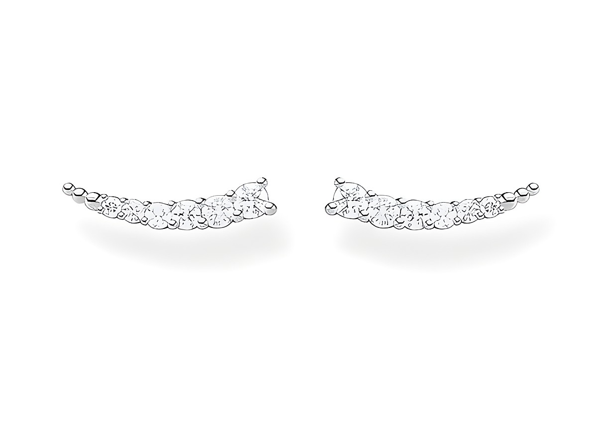 Ohr Kletterer aus der Thomas Sabo Charming Collection H2158-051-14 aus Silber mit klaren Zirkonia, elegante und moderne Form, ideal für jeden Anlass, zeitloses Design.